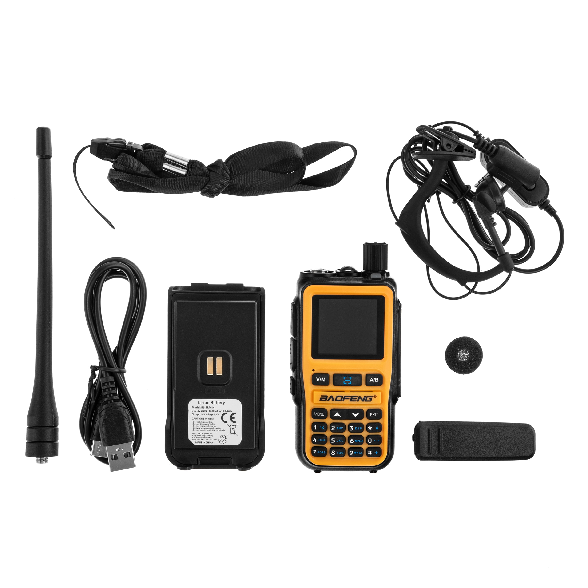 Radiotelefon Baofeng UV-5R EU Mini 1600 mAh - Orange