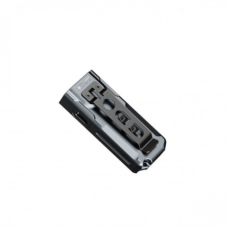 Lanternă cu indicator laser Fenix E06R UV Grey - 700 lumeni