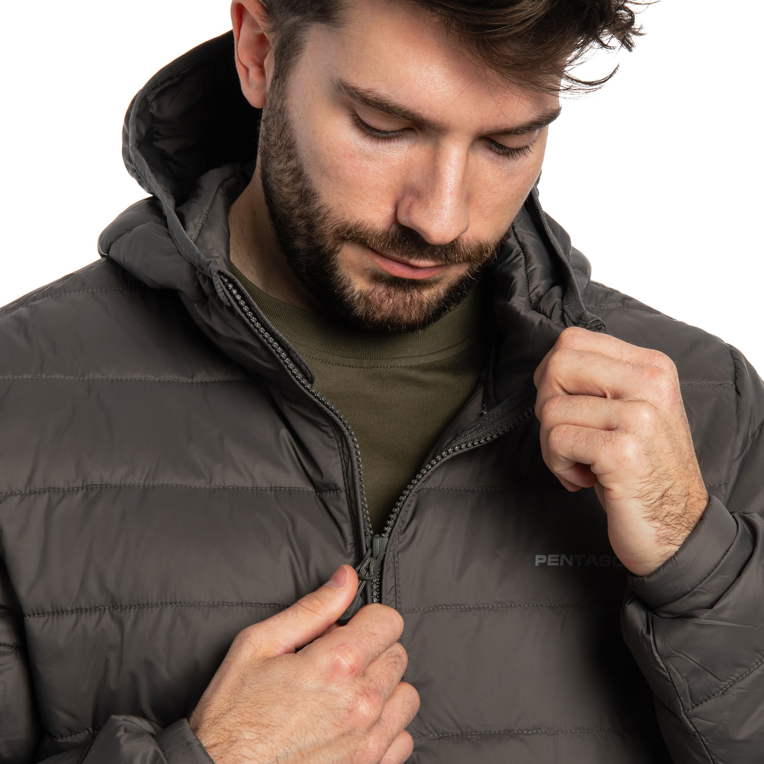 Geacă Pentagon Aurora 2.0 Puffer Hooded - Cinder Grey