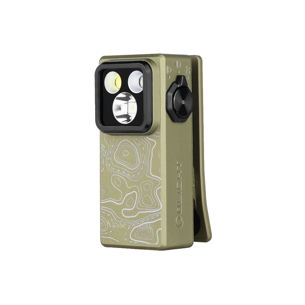 Lanternă reîncărcabilă Olight Oclip Ultra Olive Topo - 530 lumeni