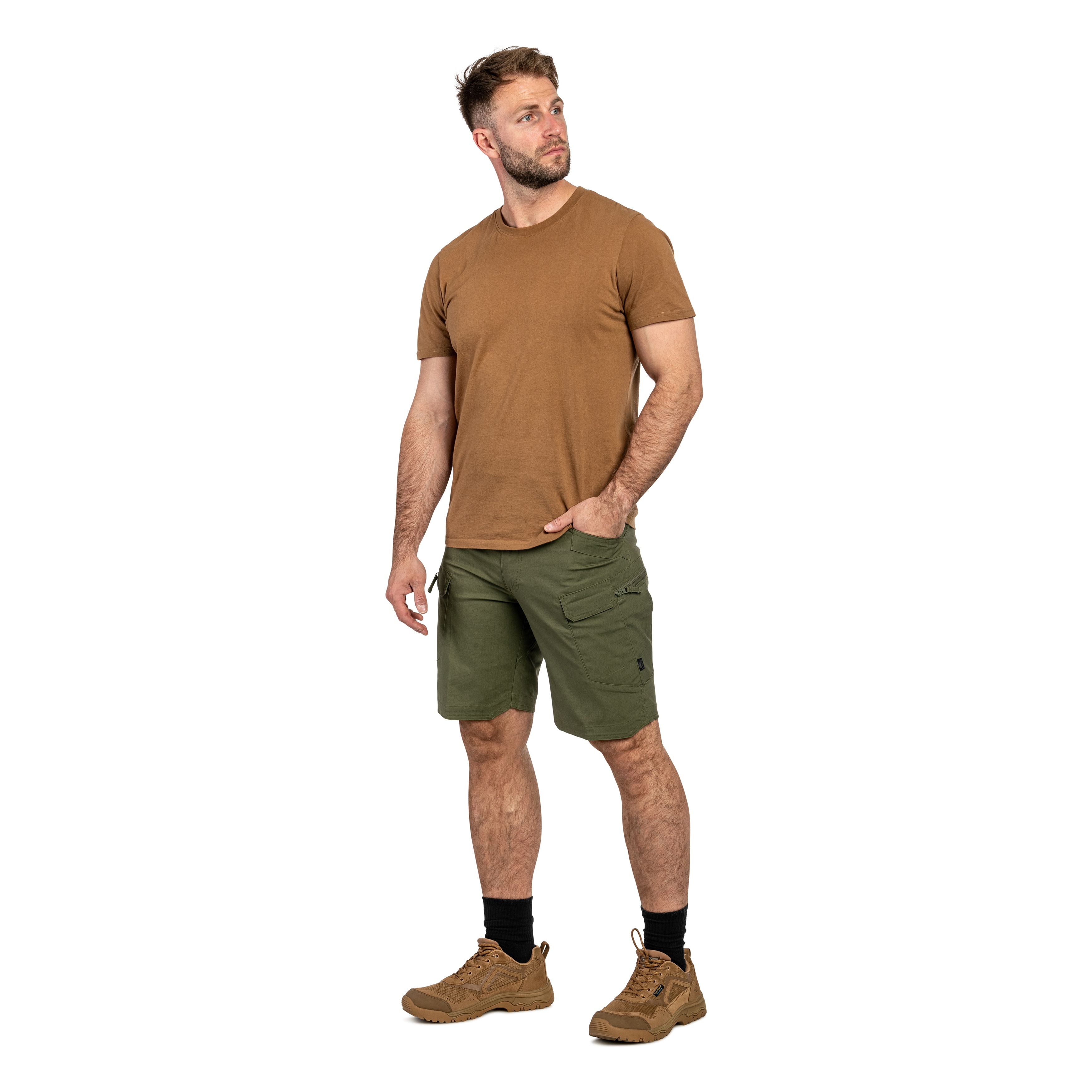 Pantaloni scurți UTS PolyCotton Stretch Rip-Stop 8,5'' - Olive Green
