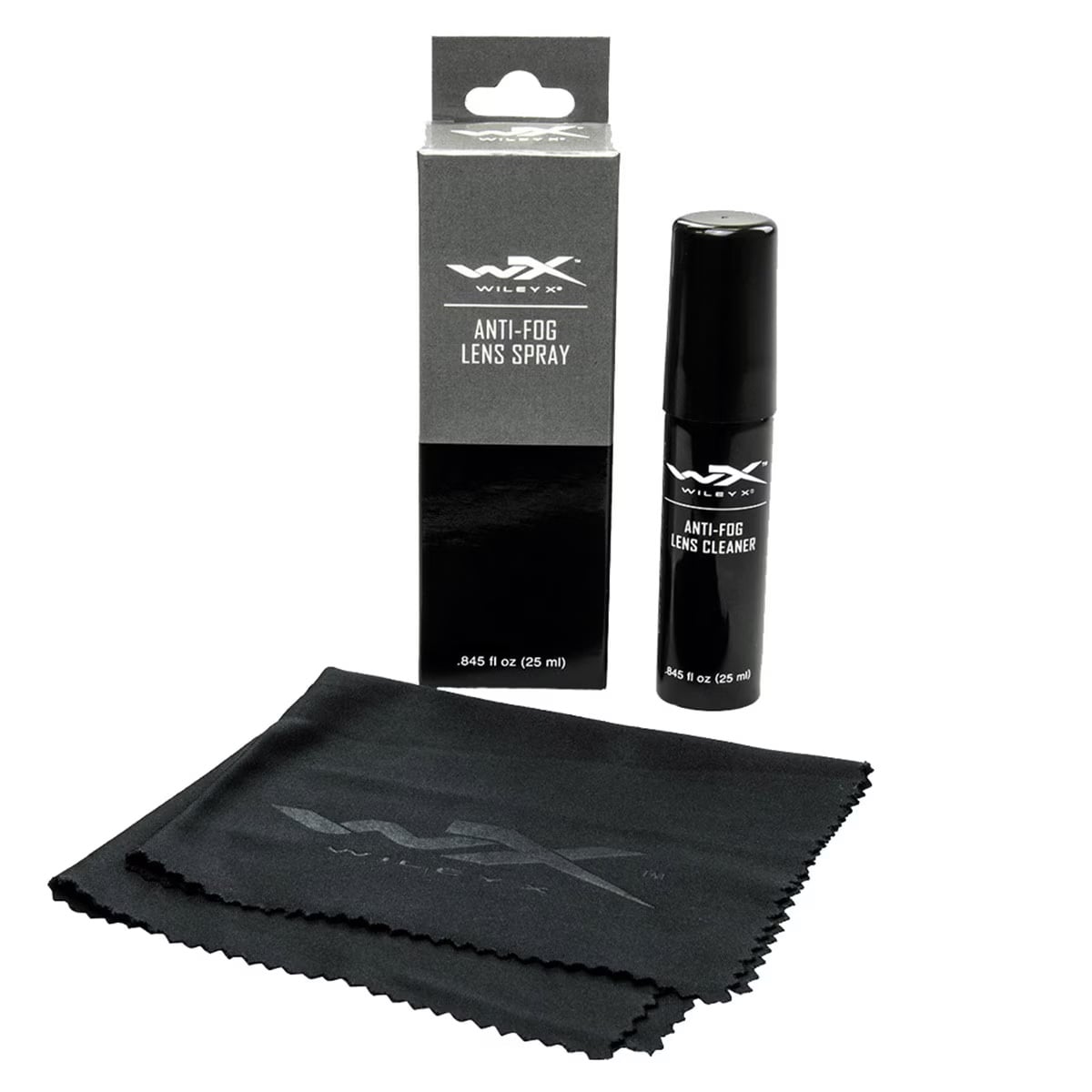 Ochelari tactici Wiley X Ozone - Captivate Polarized Grey/Matte Black + Anti-Fog Cleaner Kit - set