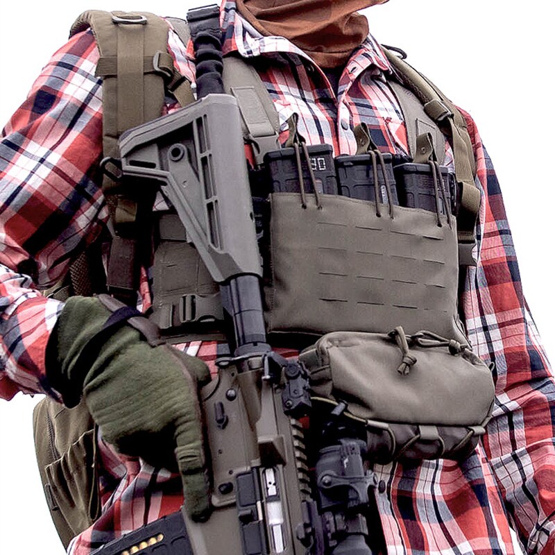 Vestă tactică Tasmanian Tiger Small Combi RIG IRR - Stone Grey