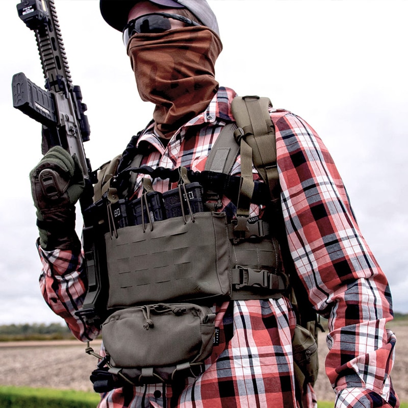 Vestă tactică Tasmanian Tiger Small Combi RIG IRR - Stone Grey