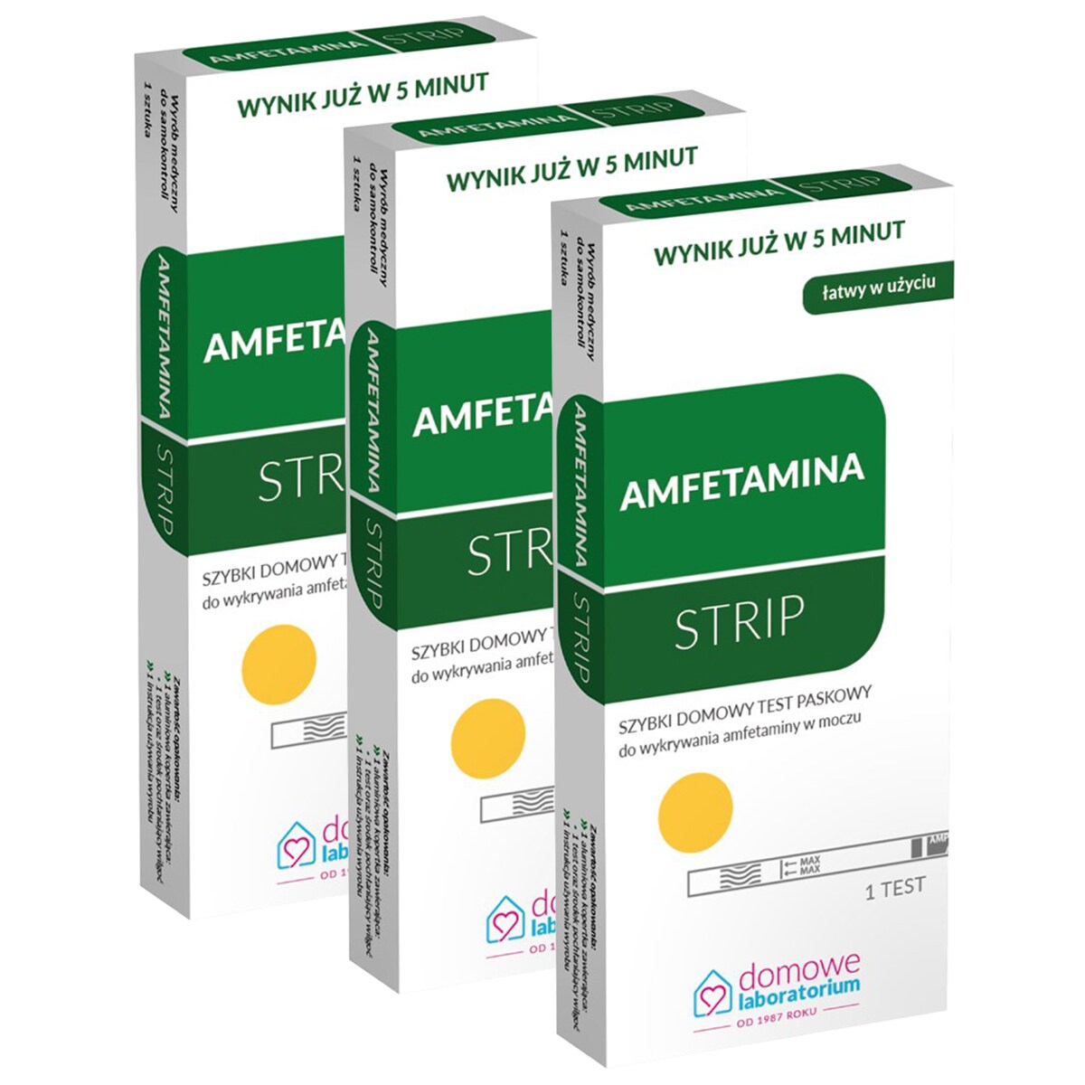 Test antidrog Hydrex Amfetamina Stripe - 3 buc.