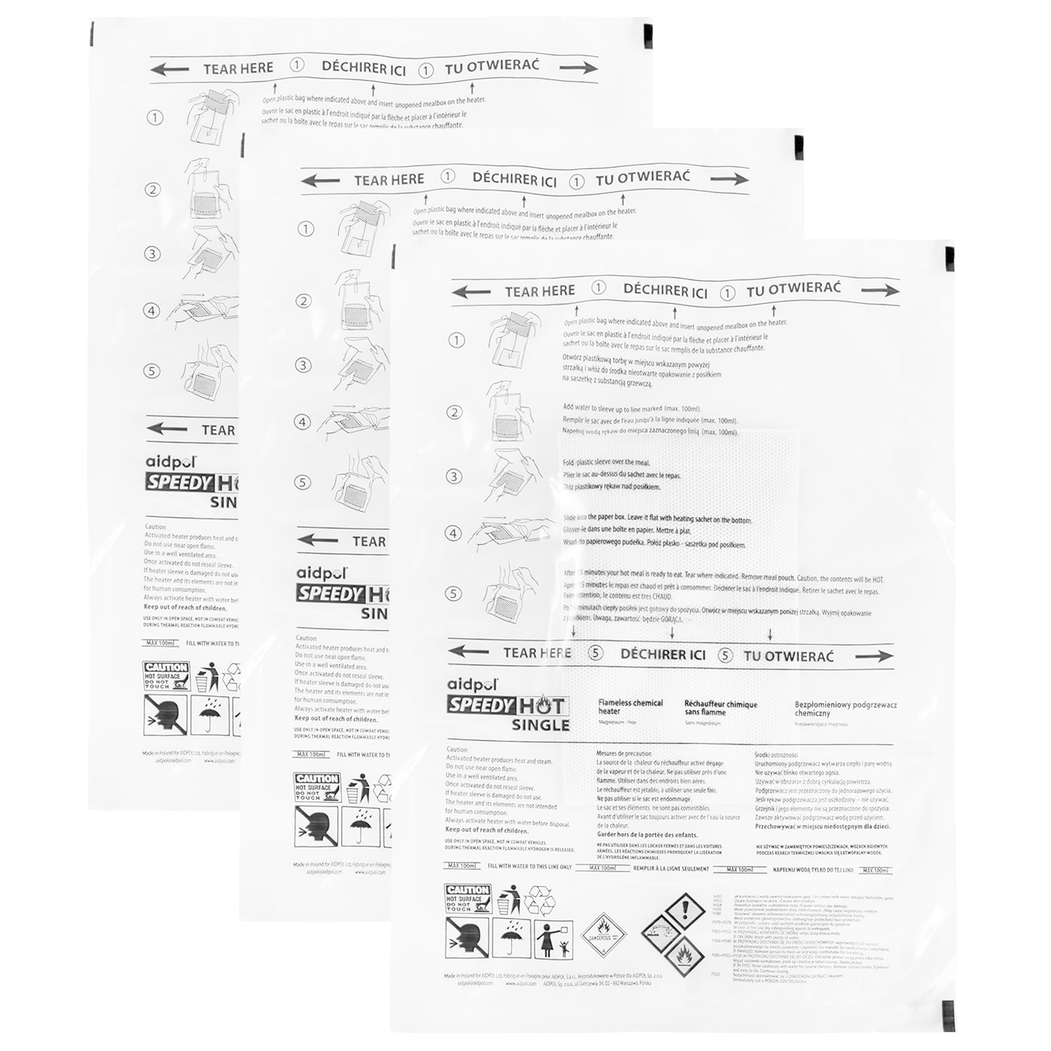 Încălzitor de mâncare fără flăcări Aidpol Speedy Hot Single - 3 buc.