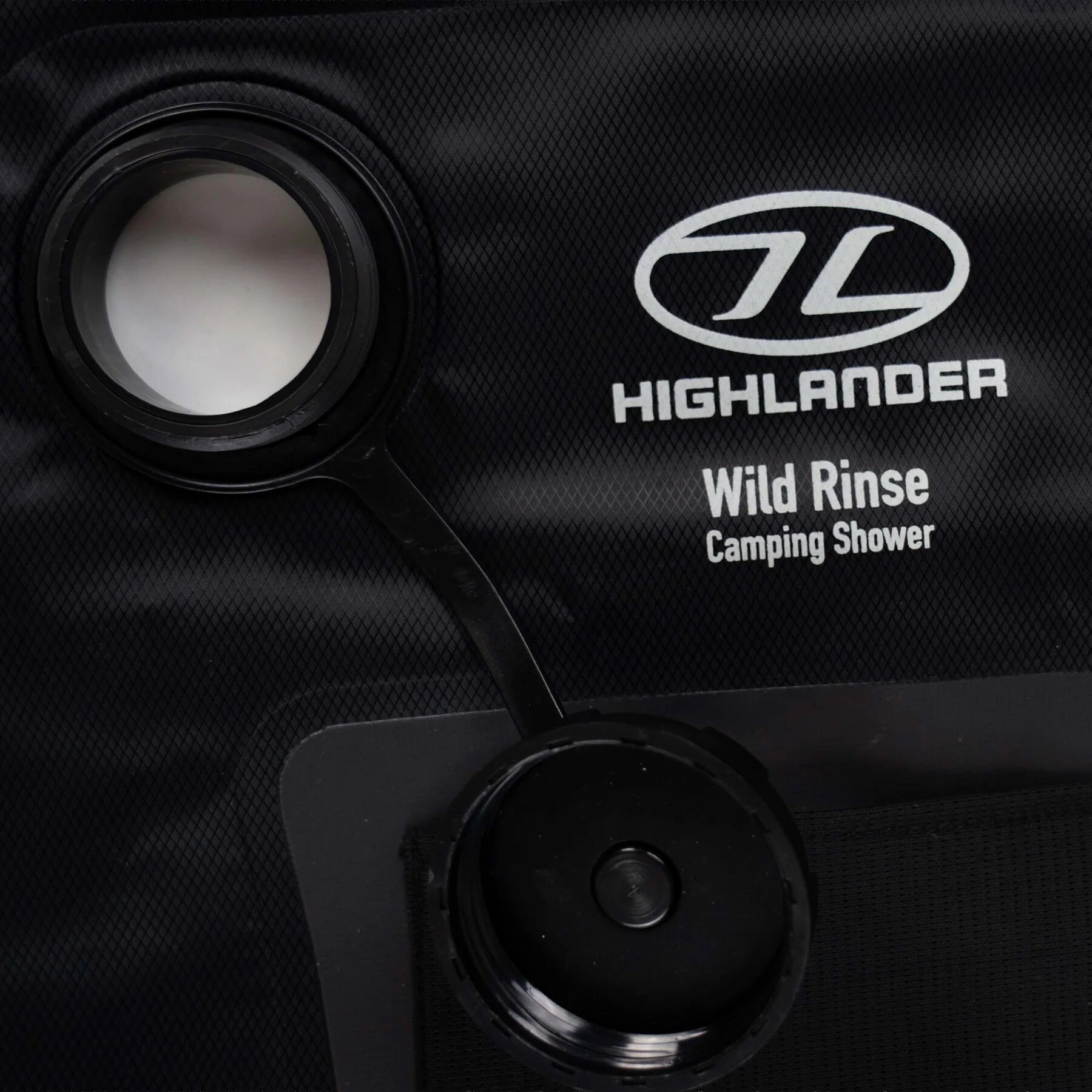 Duș portabil pentru camping Highlander Outdoor Wild Rinse Camping Solar 15 l - Black