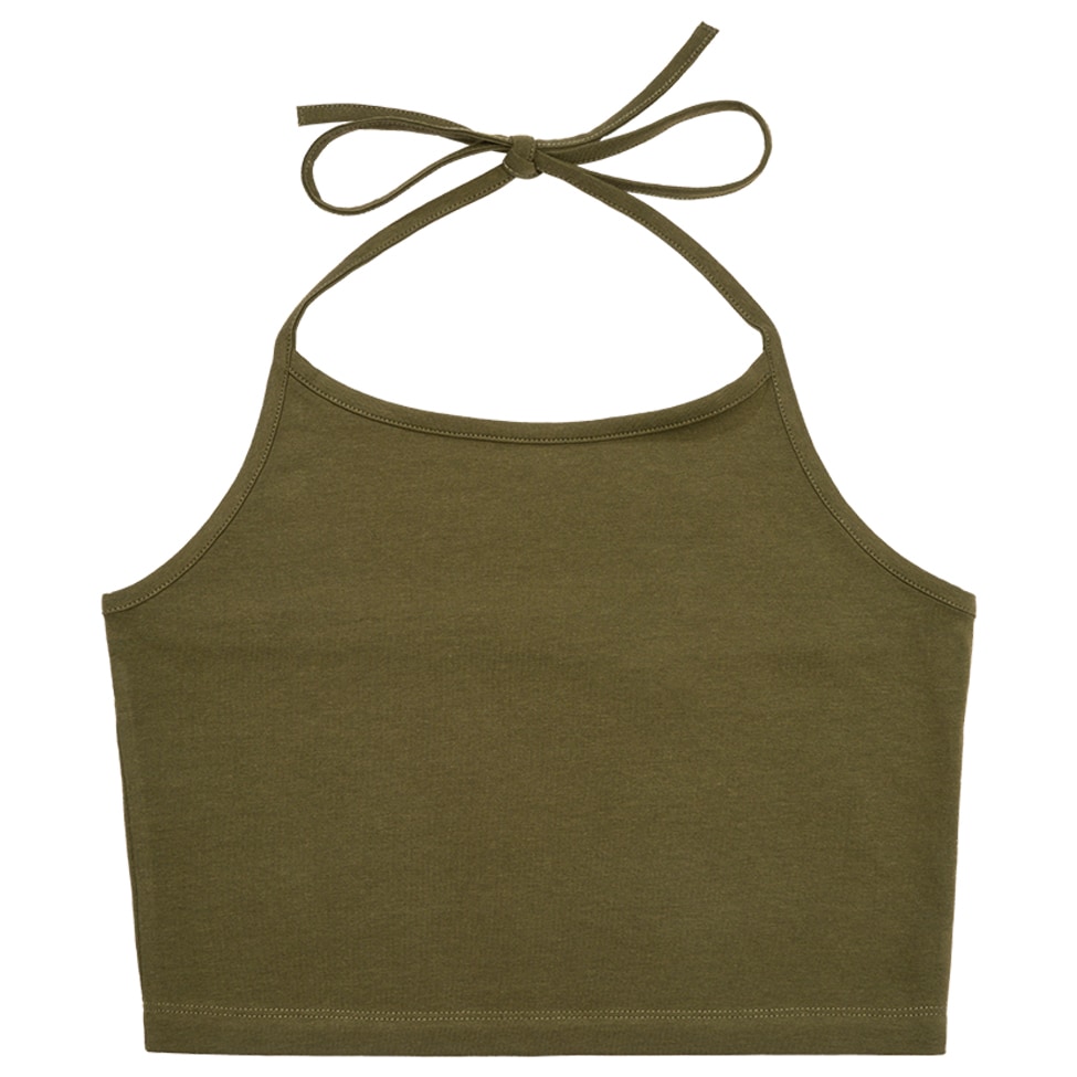 Maiou de damă Brandit Neckholder Top - Olive