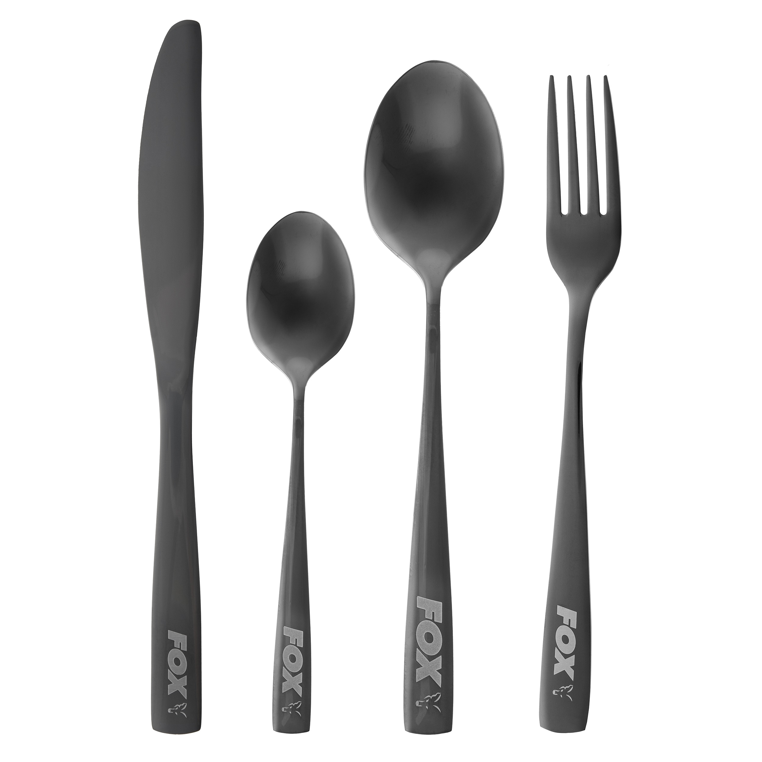Set de tacâmuri Fox Cookware Stainless Cultery Set - Black