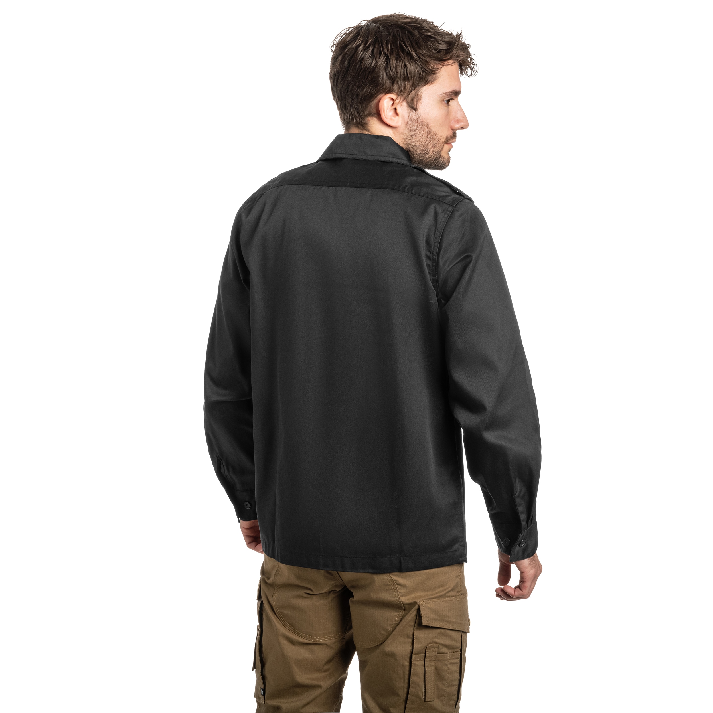 Cămașă Brandit US Hemd Long Sleeve - Black