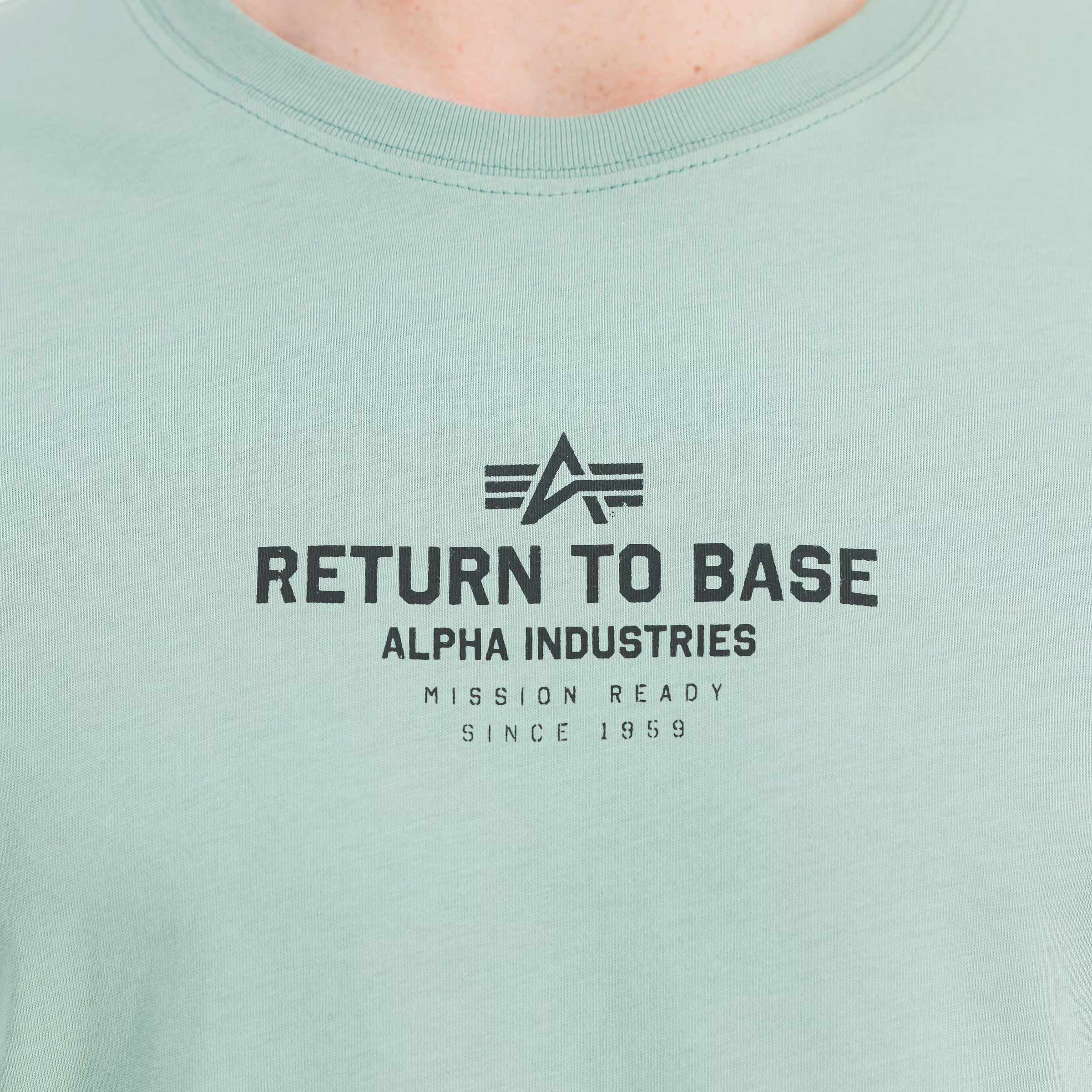 Tricou T-shirt Alpha Industries Return to Base - Frost Green