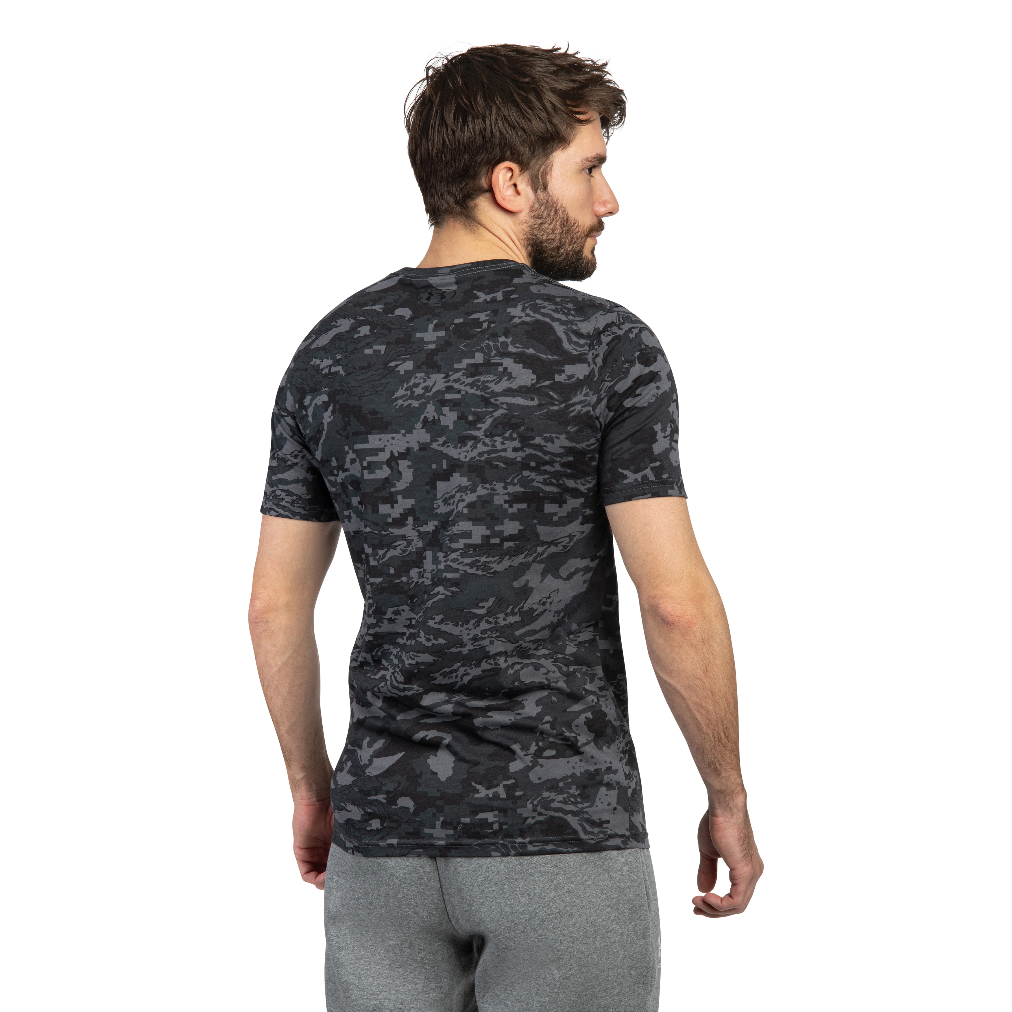 Tricou T-shirt Under Armour ABC Camo - Castlerock/Black