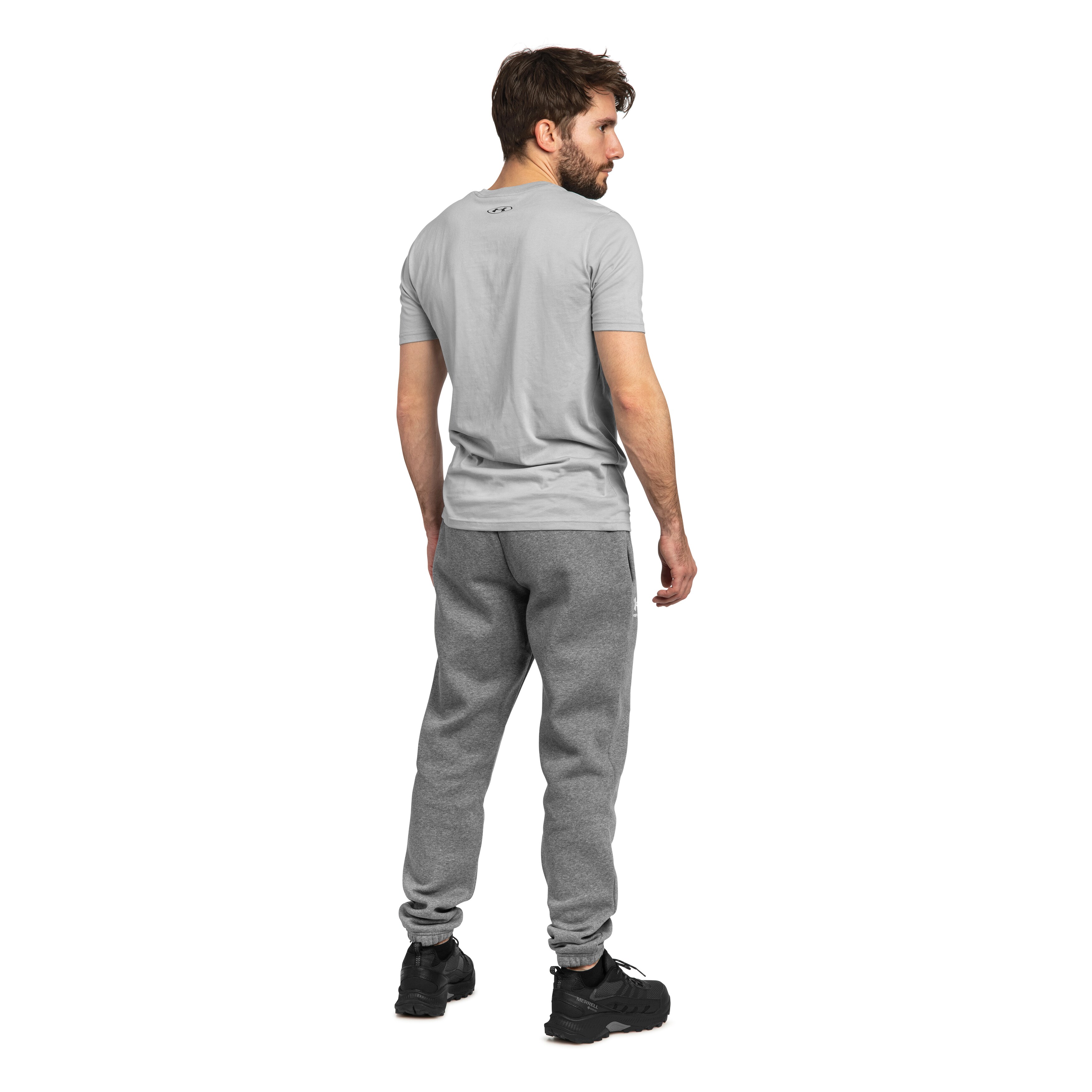 Pantaloni Under Armour Jogger Icon Fleece - Pitch Gray Medium Heather/White