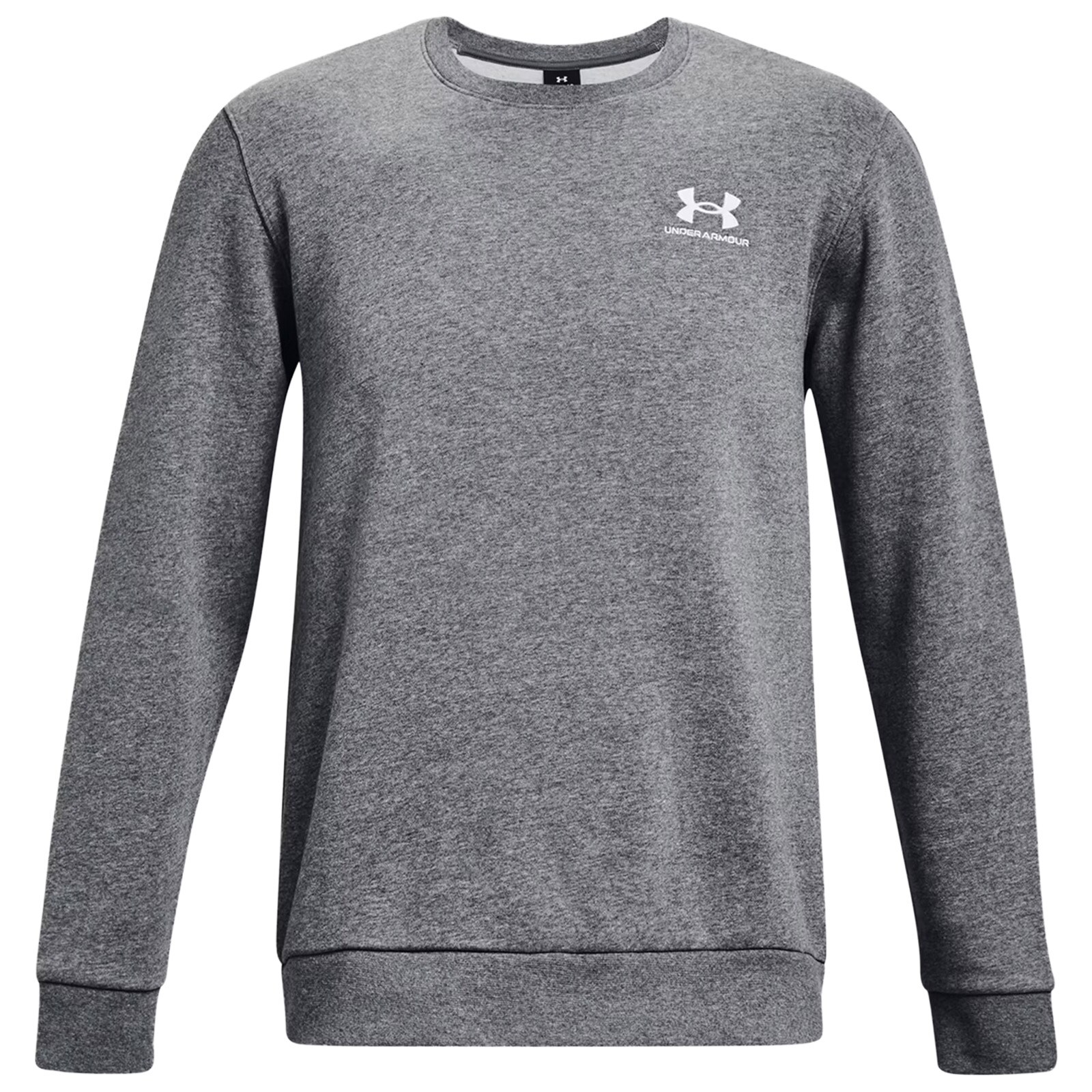 Bluză Under Armour Icon Fleece Crew - Pitch Gray Medium Heather/White