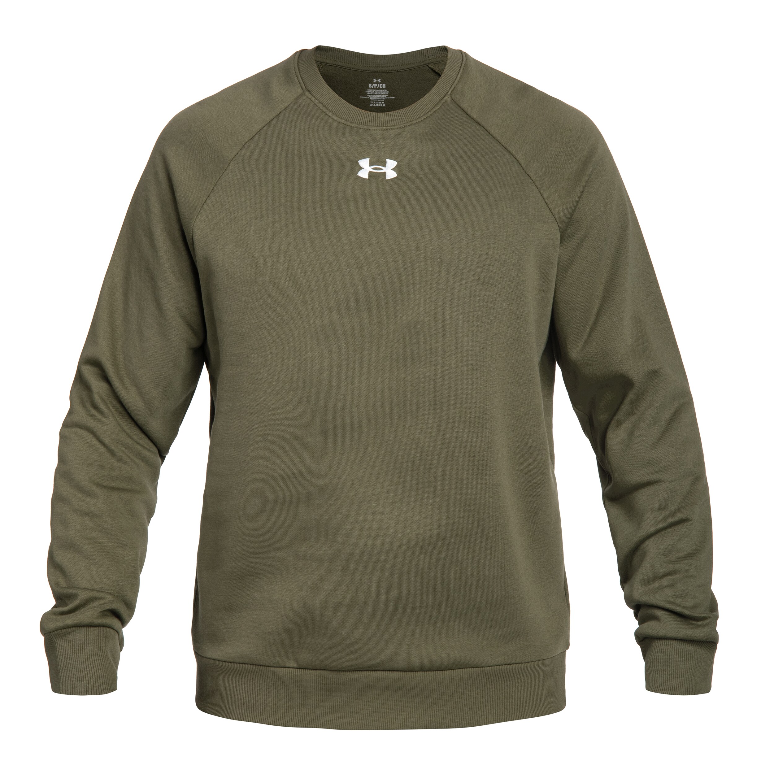 Bluză Under Armour UA Rival Fleece Crew - Marine OD Green/White