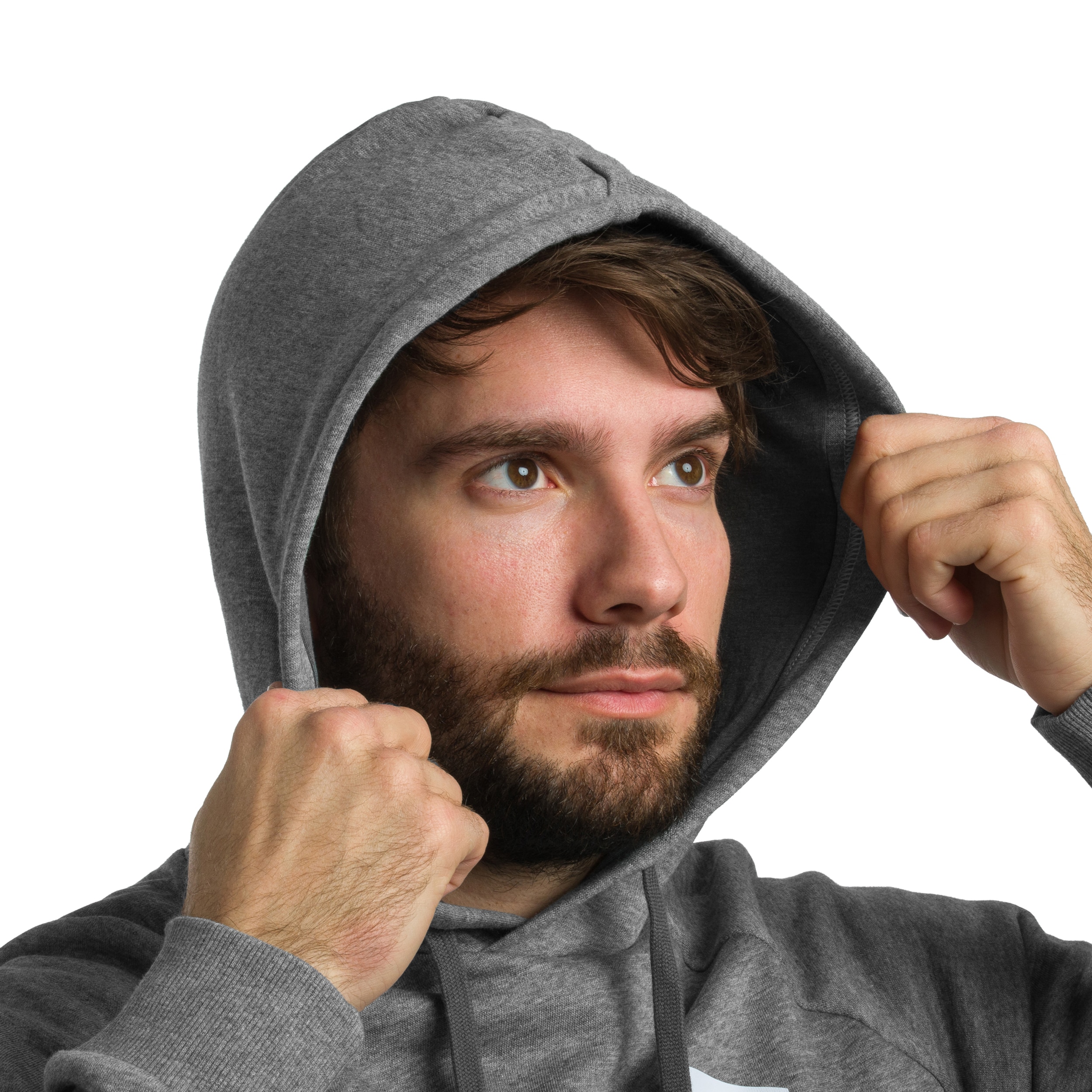 Hanorac Under Armour Rival Fleece Logo - Castlerock Light Heather/White