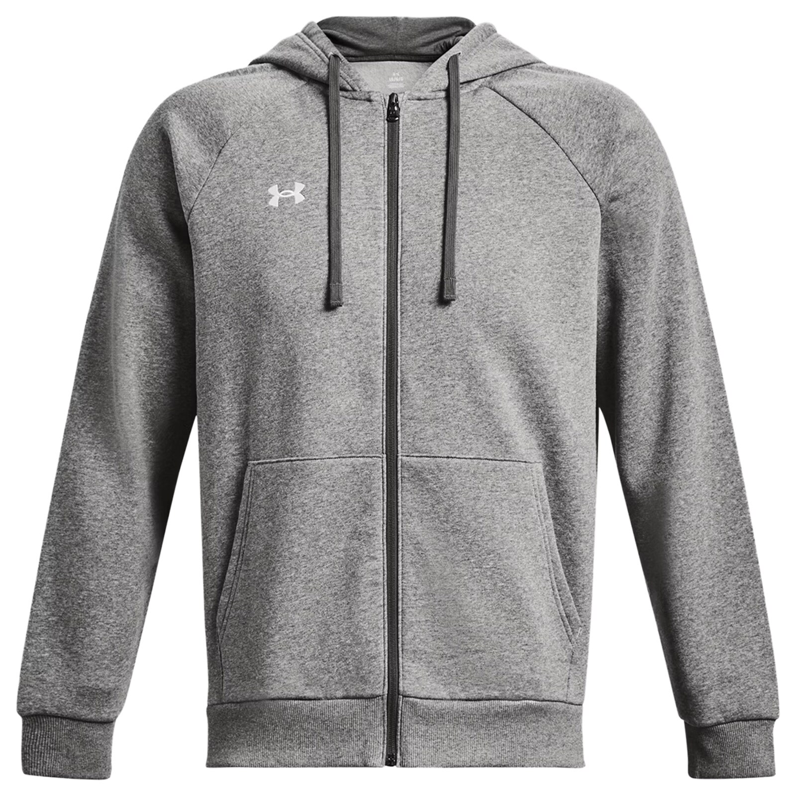 Bluză Under Armour Rival Fleece Full-Zip - Castlerock Light Heather/White