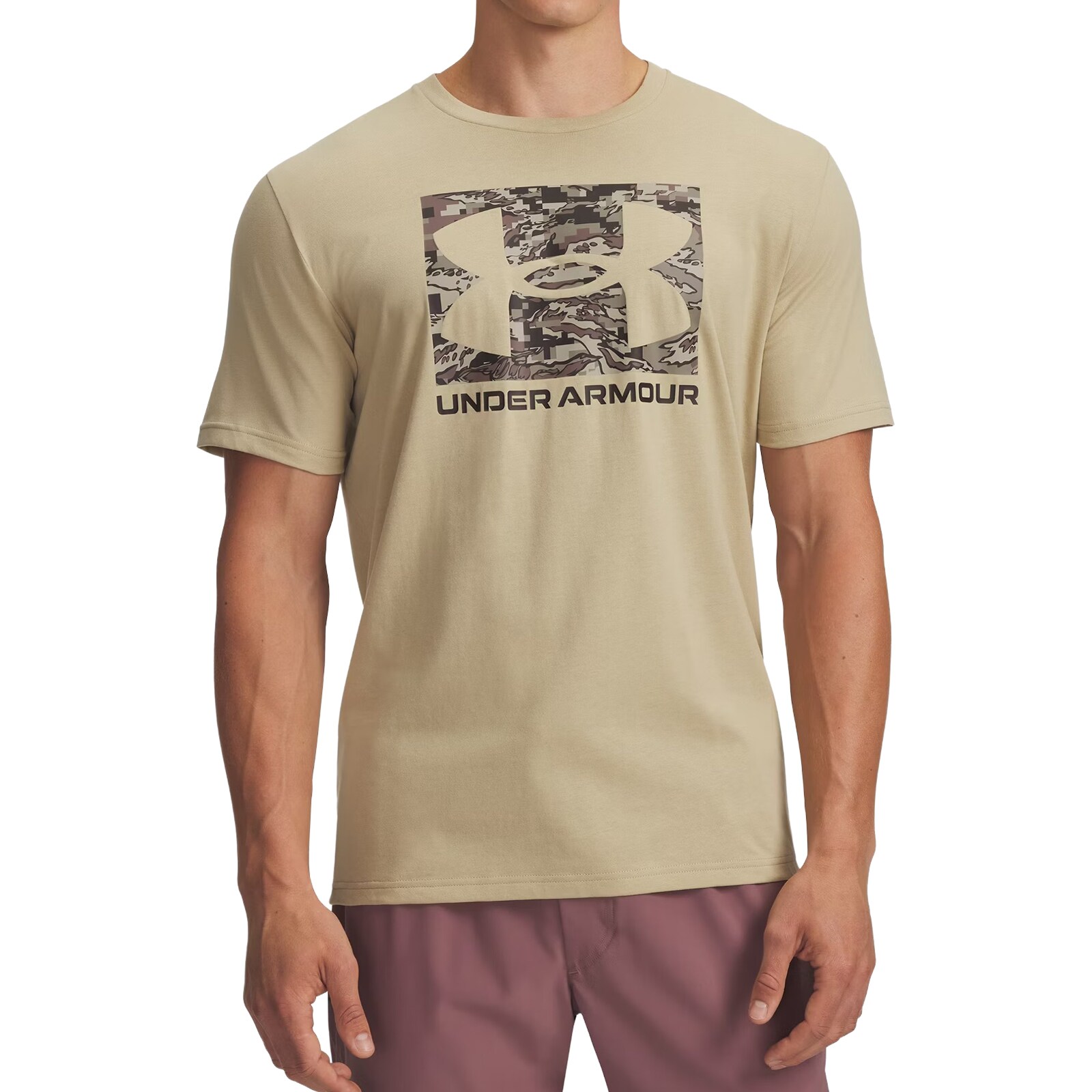 Tricou T-shirt Under Armour UA ABC Camo Boxed Logo - Field Khaki/Timberwolf Taupe