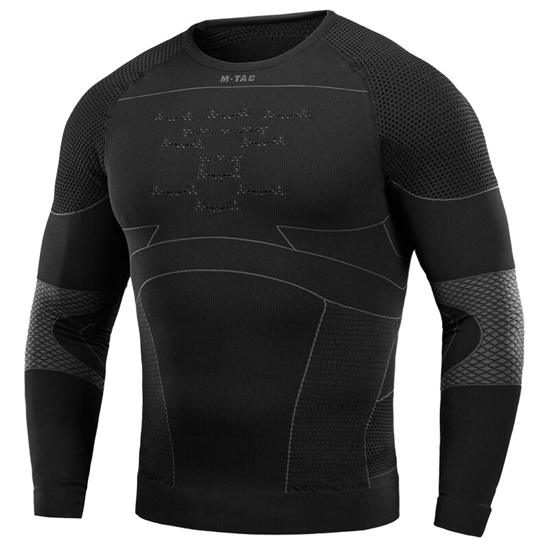 Tricou termoactiv M-Tac Long Sleeve - Black/Dark Grey