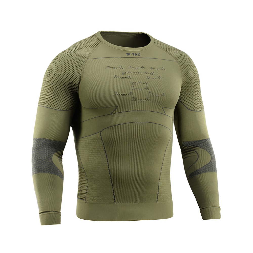 Tricou termoactiv M-Tac Long Sleeve - Ranger Green/Dark Grey