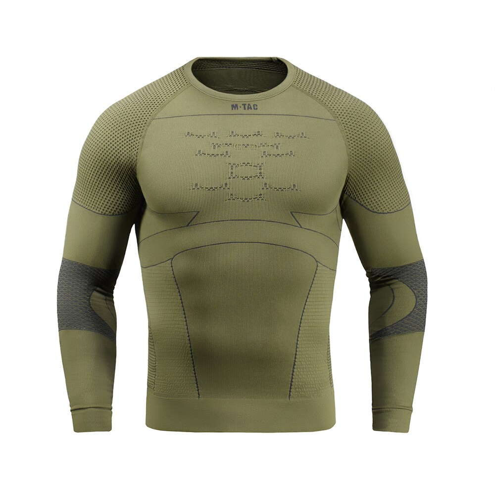 Tricou termoactiv M-Tac Long Sleeve - Ranger Green/Dark Grey