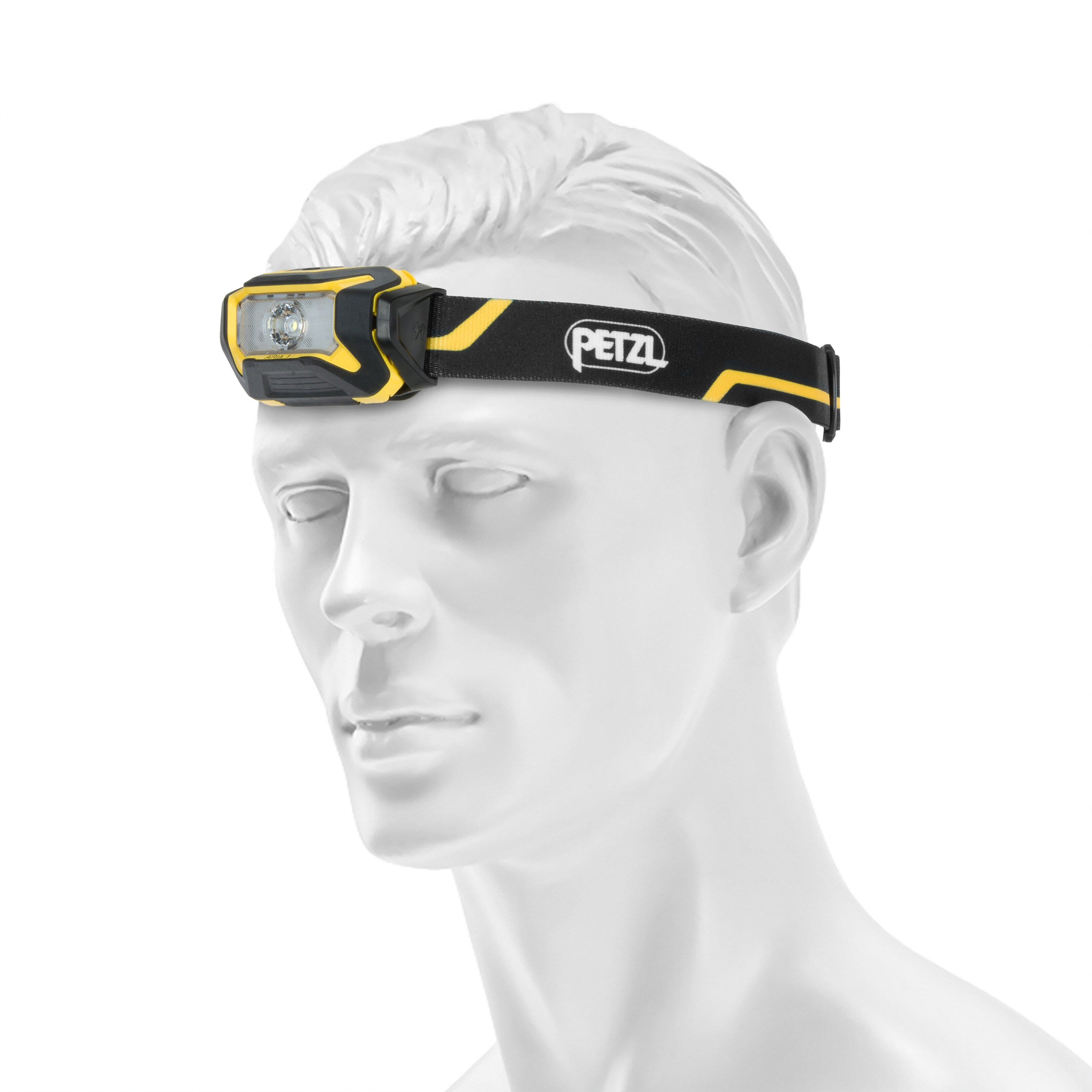 Lanternă frontală Petzl Aria 1 New Black/Yellow - 350 lumeni