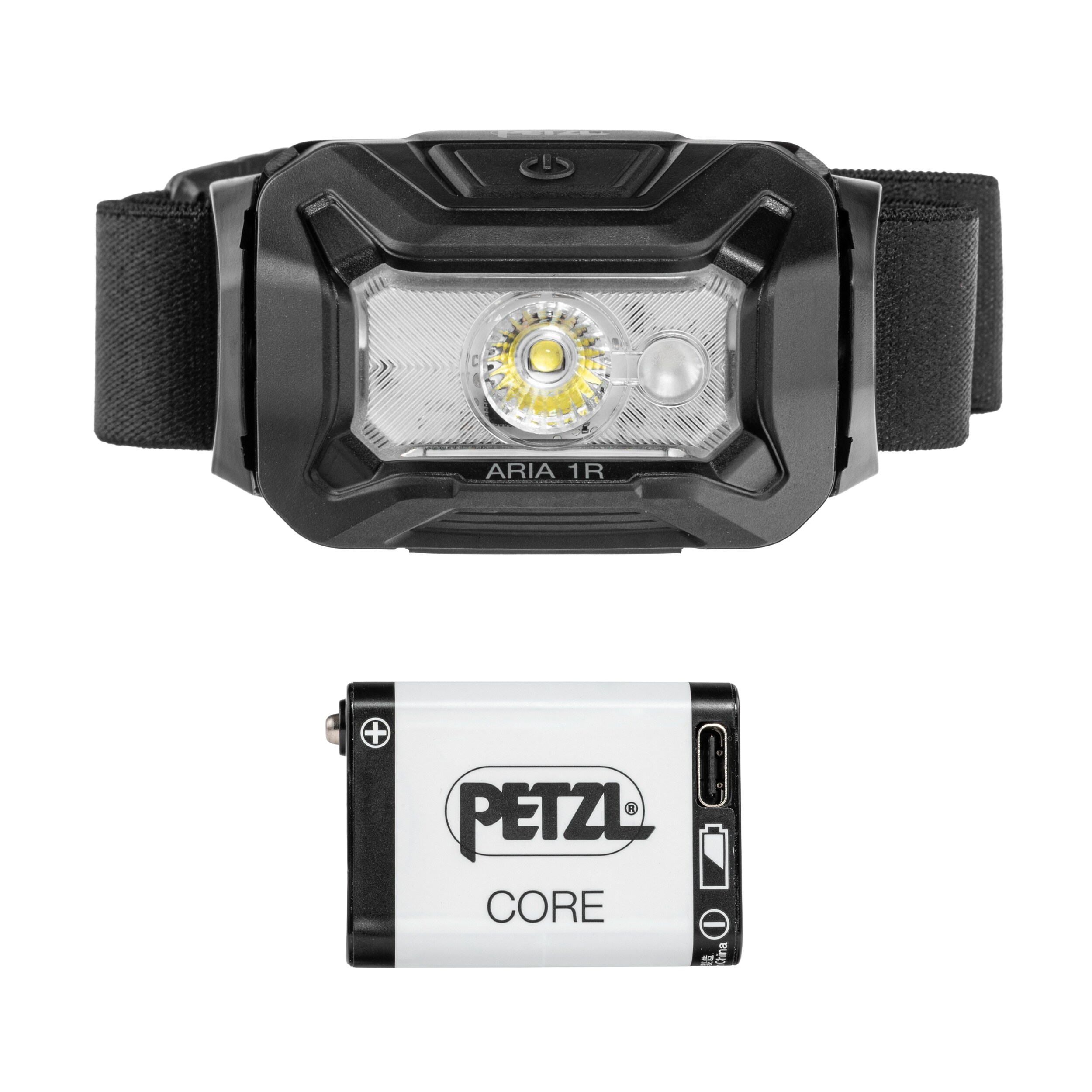 Lanternă frontală Petzl Aria 1R RGB Black - 475 lumeni