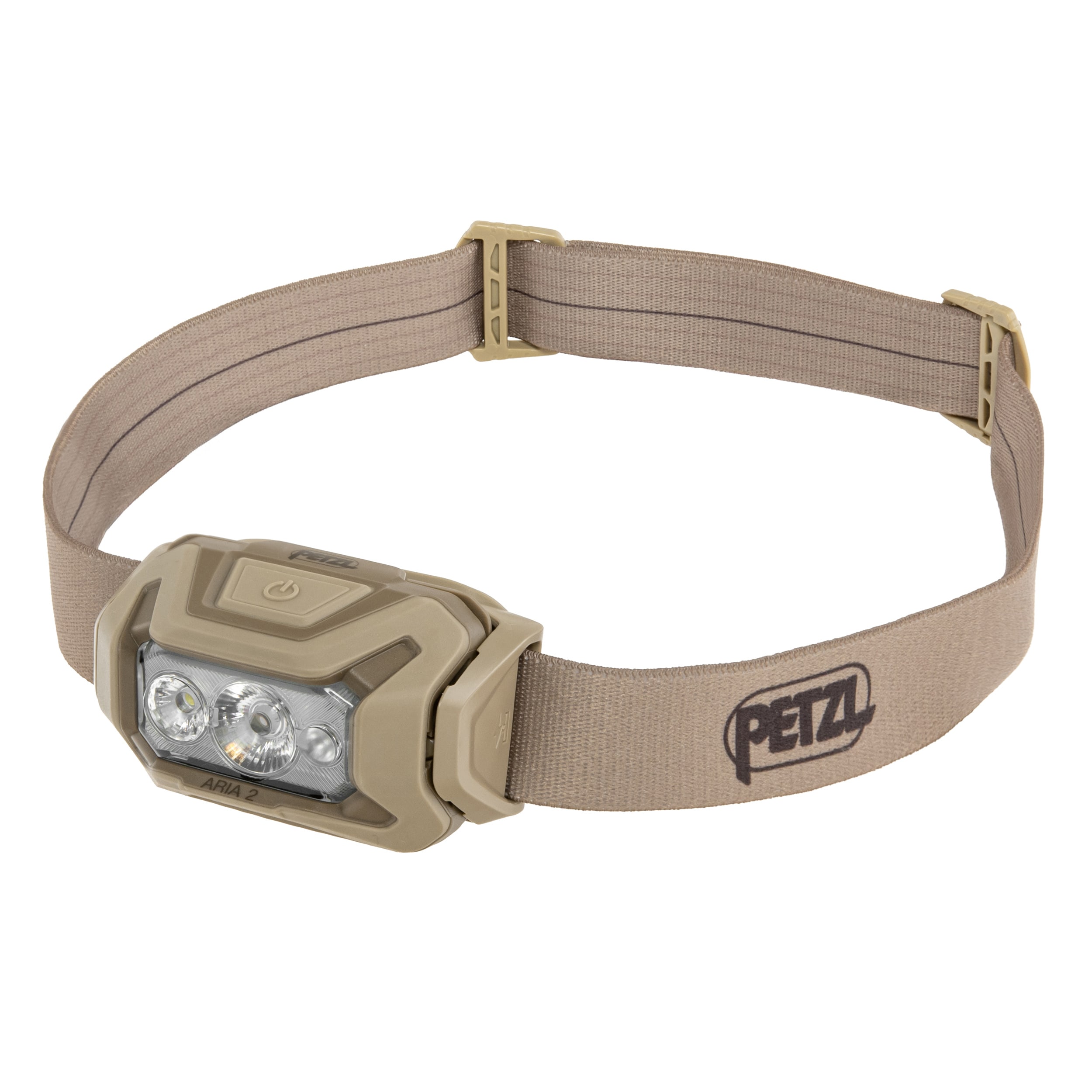 Lanternă frontală Petzl Aria 2 RGB New Tan - 450 lumeni