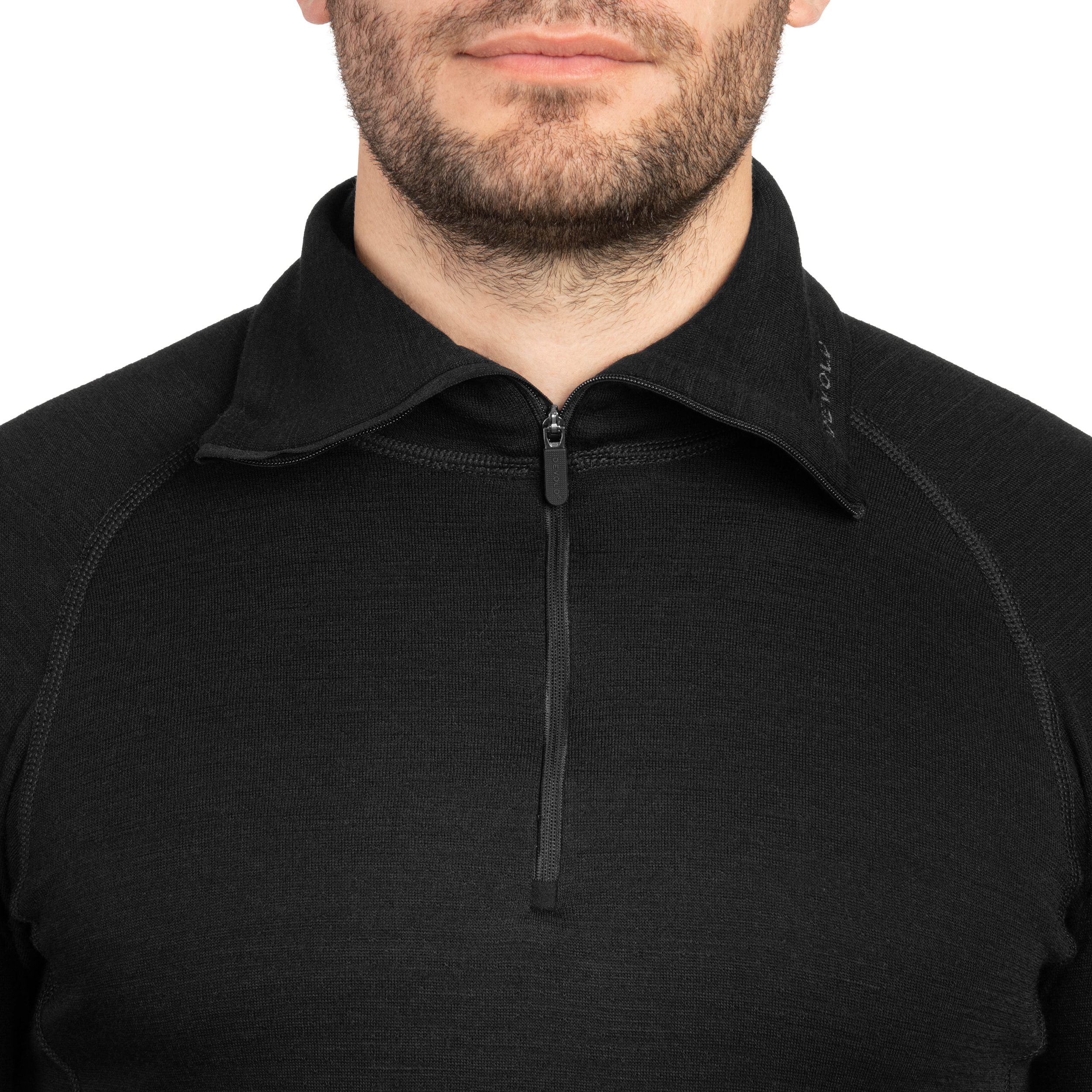 Bluză termoactivă Devold Duo Active Merino Zip Neck - Black