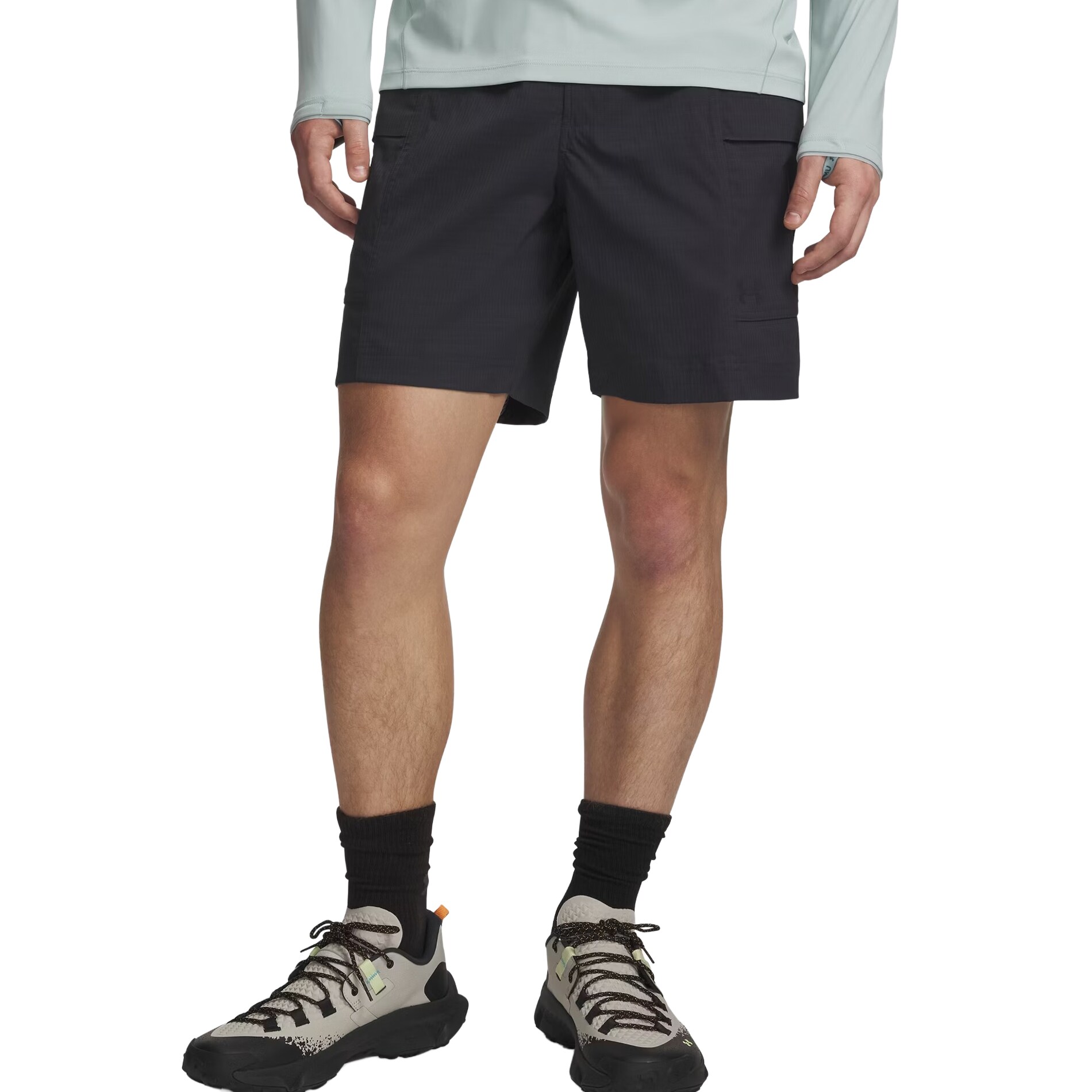 Pantaloni scurți Under Armour Explor Hike - Anthracite/Black