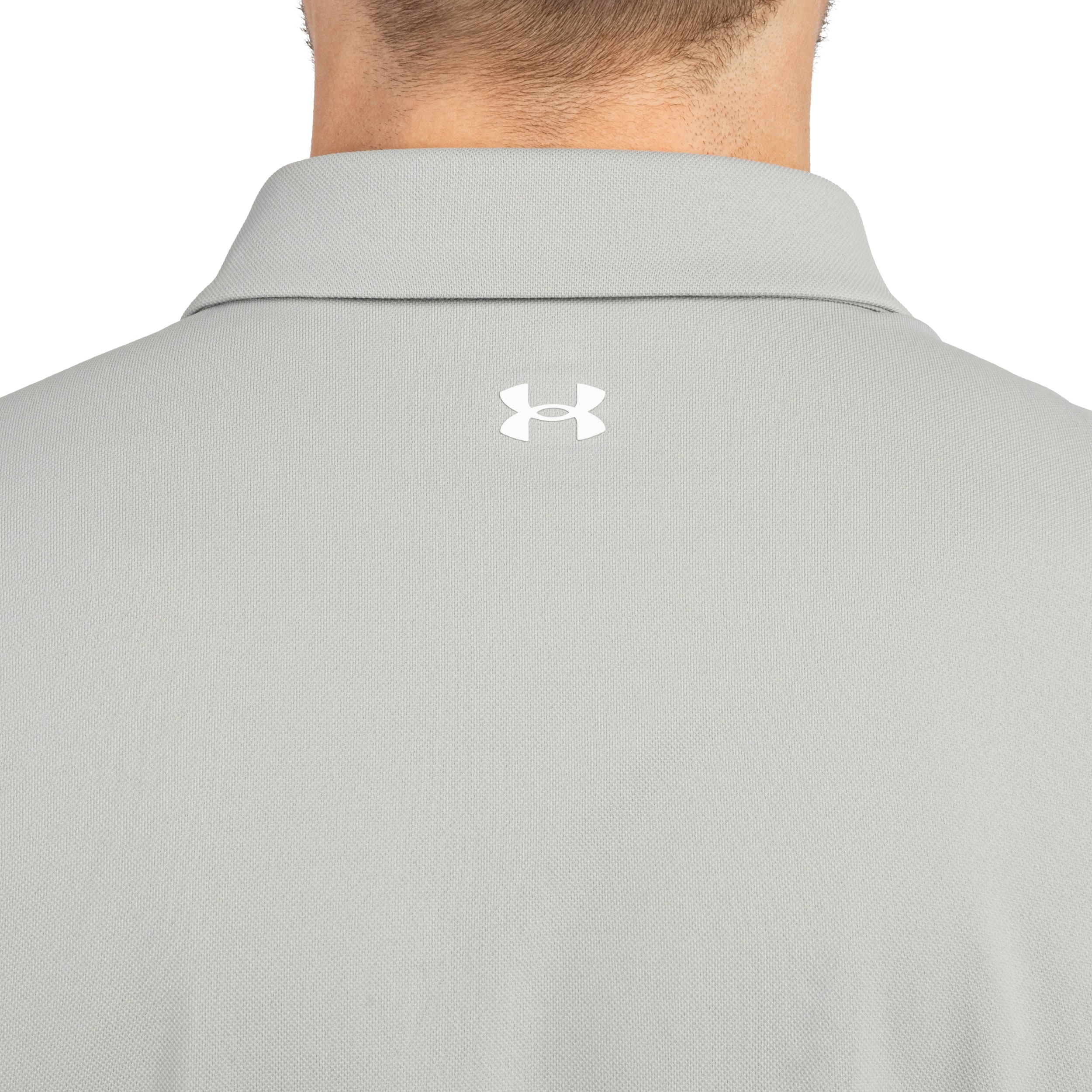Tricou termoactiv Polo Under Armour Tee To Green Pique - Titanium/White