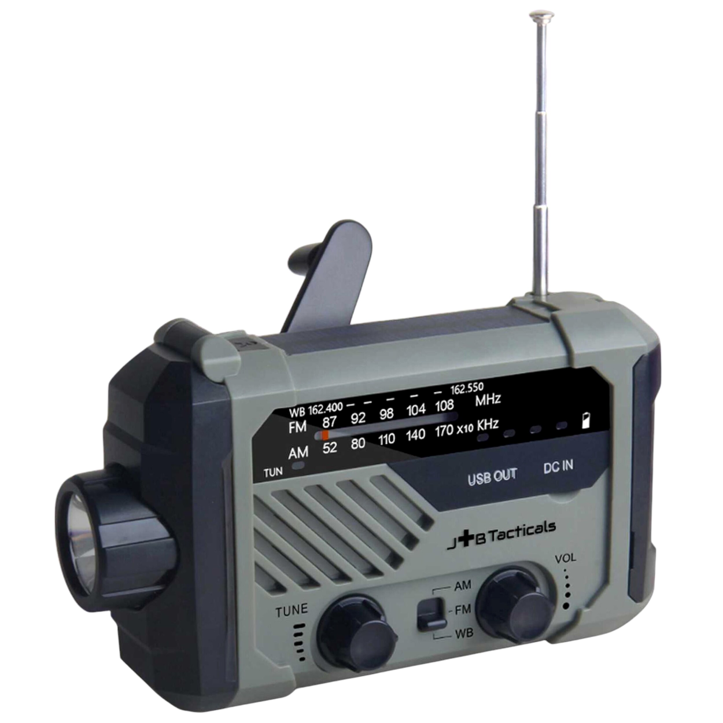 Radio portabil de urgență JB Tacticals JB-02 - Green