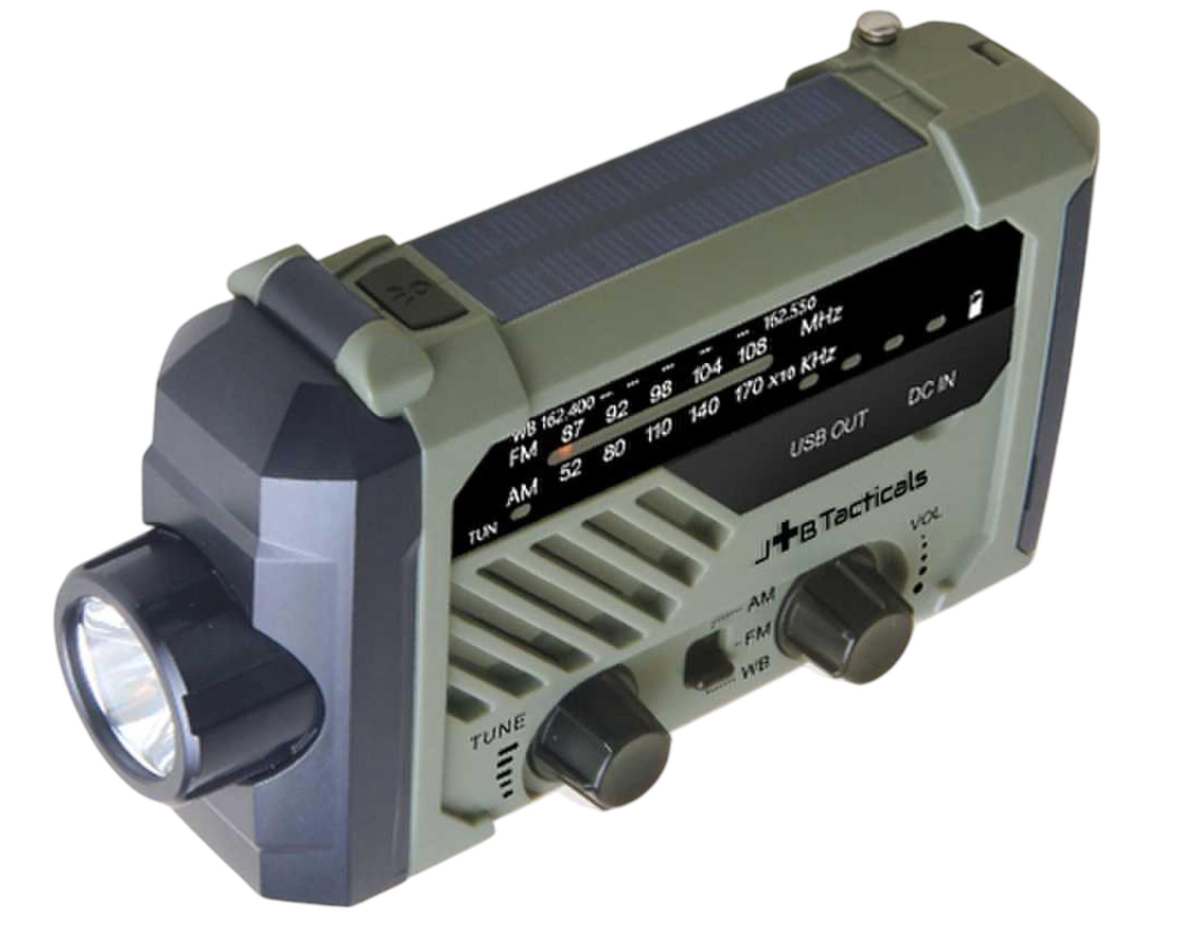 Radio portabil de urgență JB Tacticals JB-02 - Green