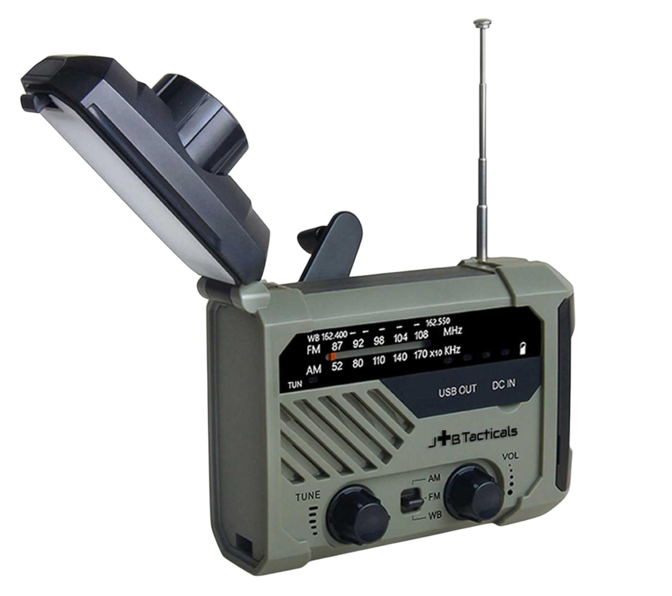 Radio portabil de urgență JB Tacticals JB-02 - Green