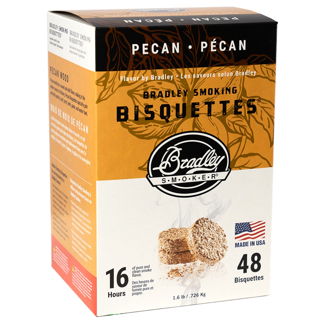 Brichete pentru afumare din rumeguș Bradley Smoker Bisquettes 48 buc. - Pecan