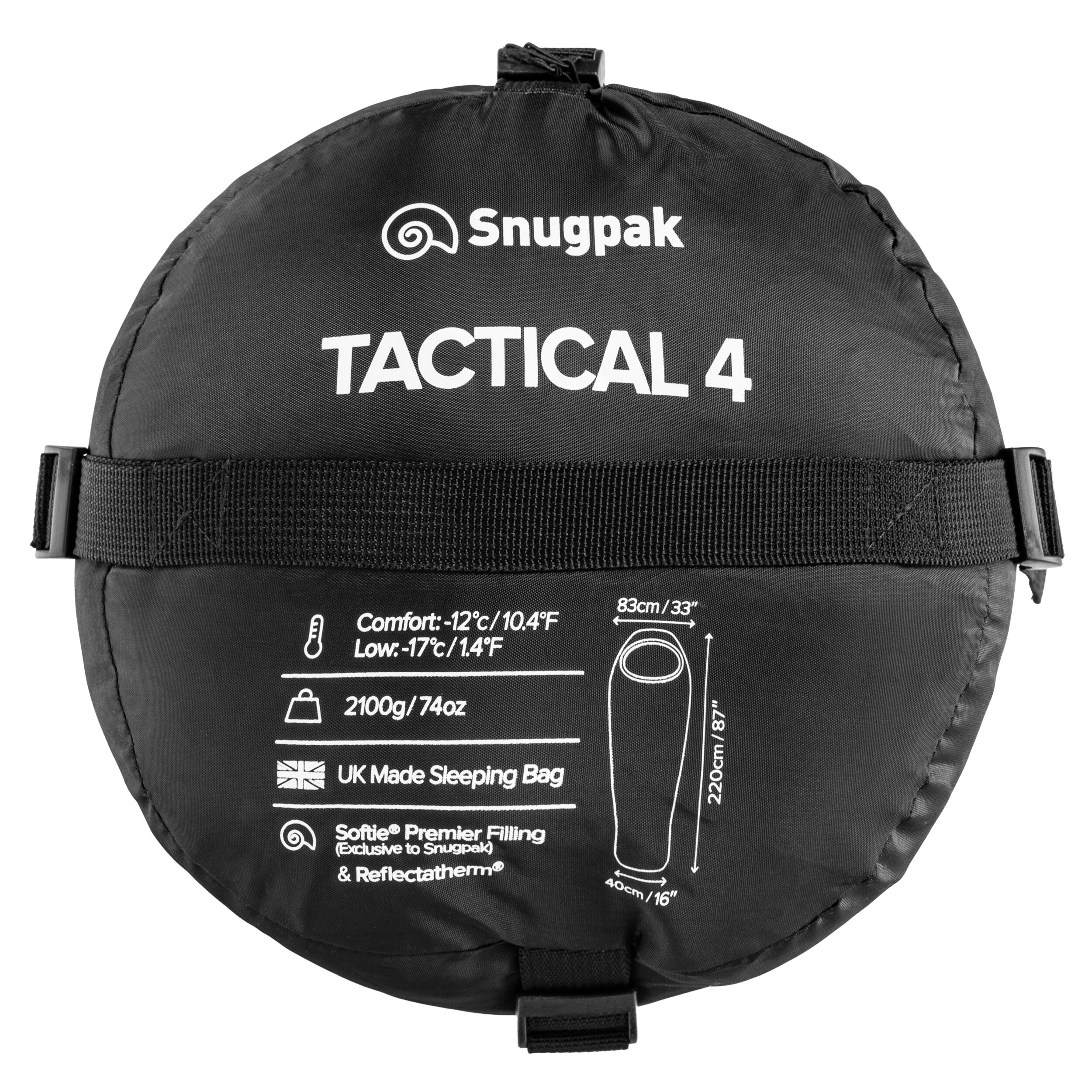 Sac de dormit Snugpak Tactical 4 Black - stâng