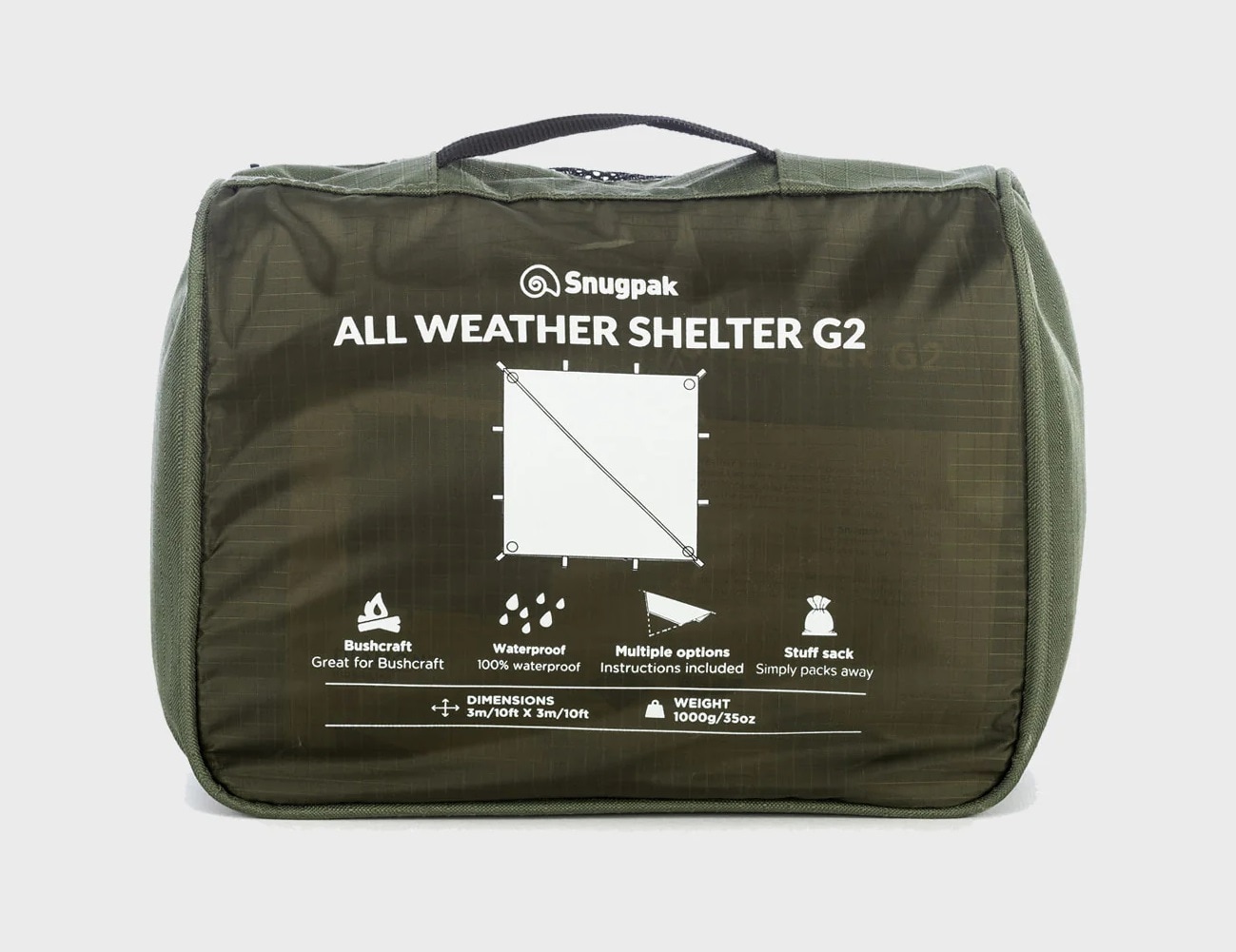 Prelată pentru camping Snugpak All Weather Shelter G2 - Olive