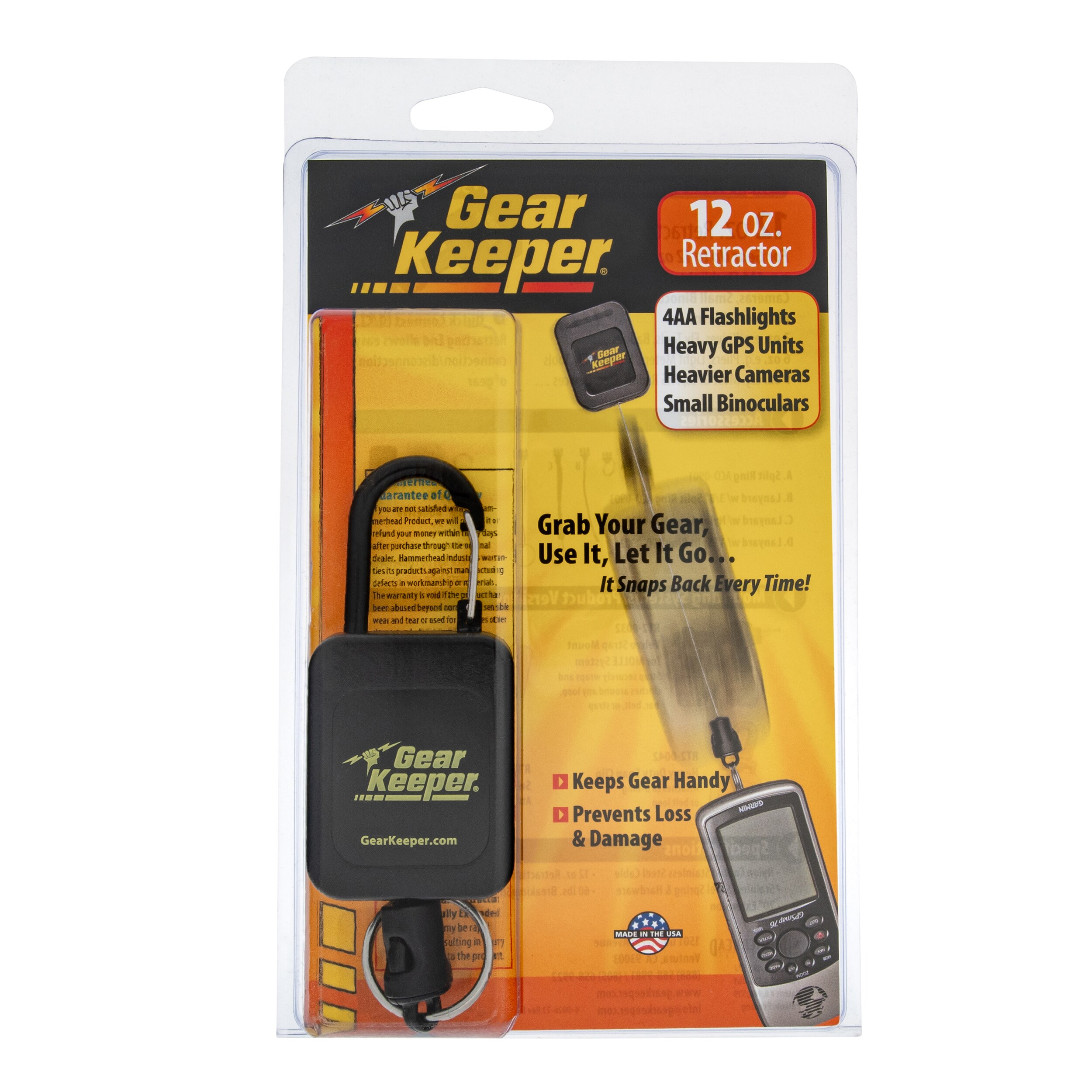 Retractor tactic Gear Keeper cu carabină 340 g