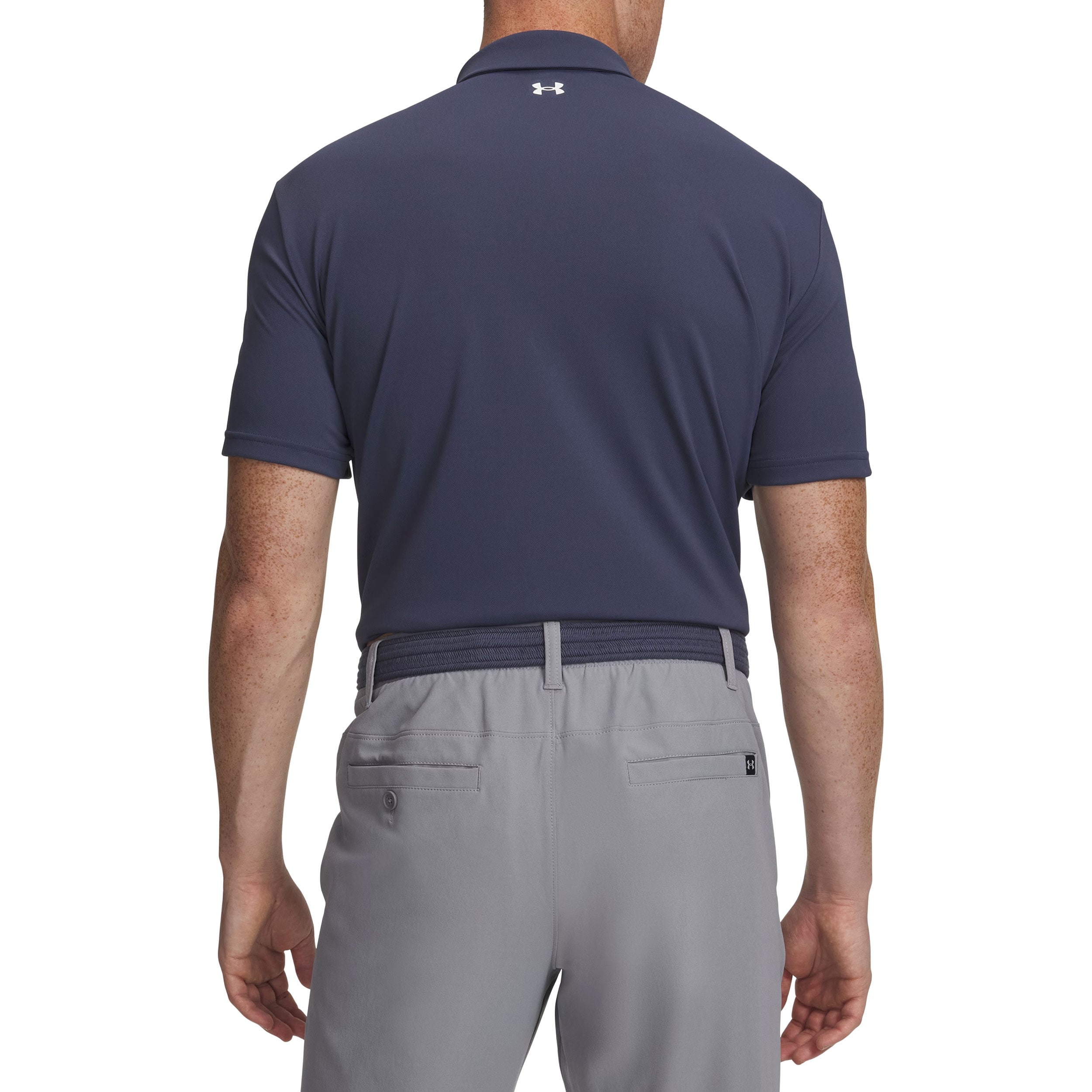 Tricou polo termoactiv Under Armour Tee To Green Pique - Downpour Gray / White