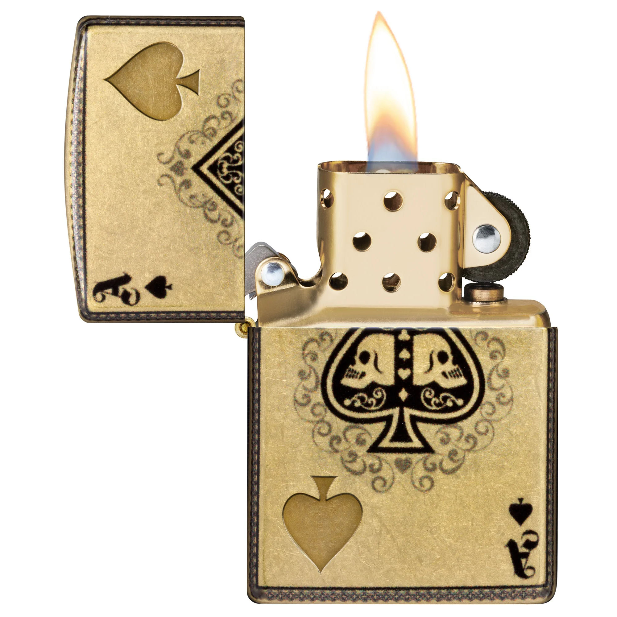 Brichetă pe benzină Zippo Ace of Skulls