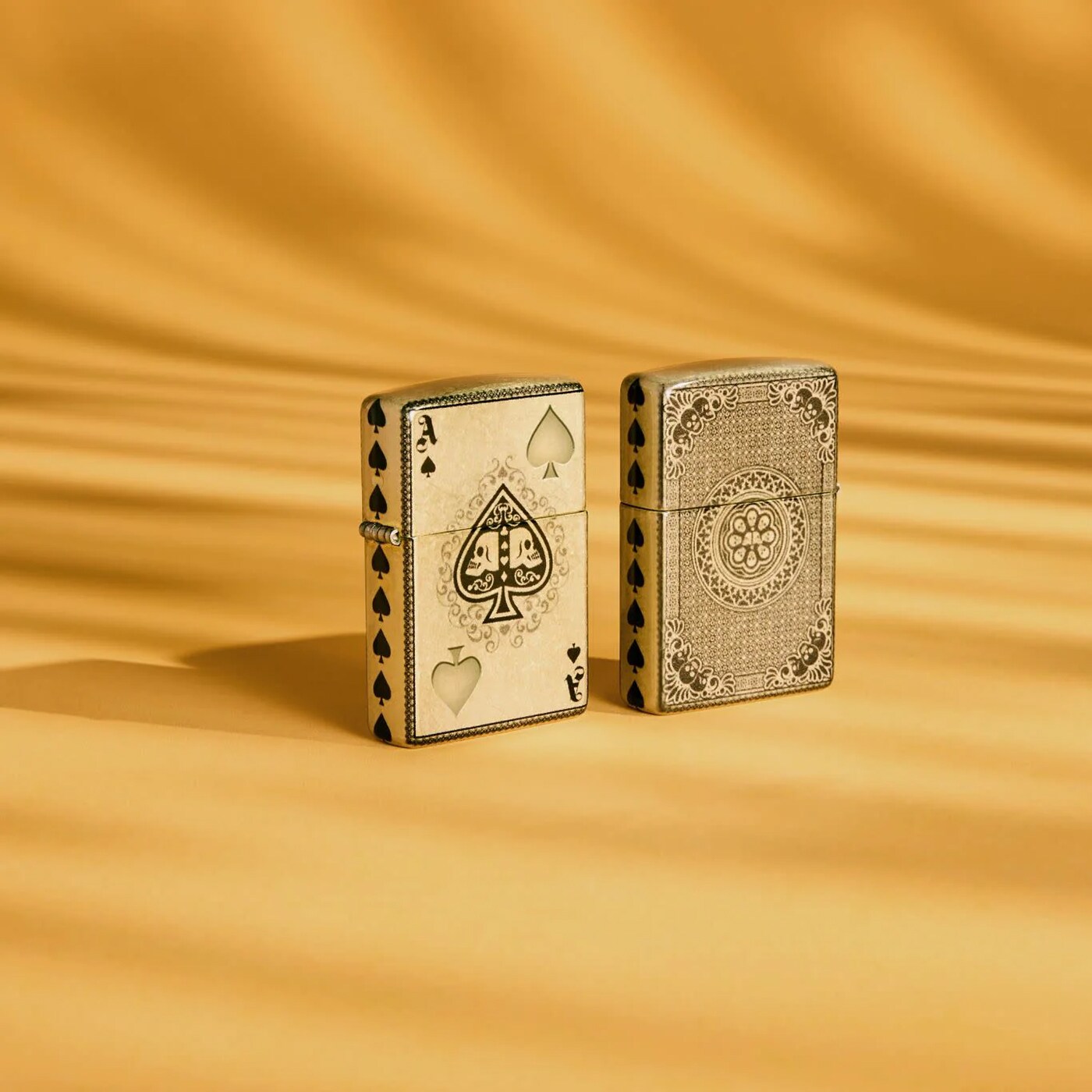 Brichetă pe benzină Zippo Ace of Skulls