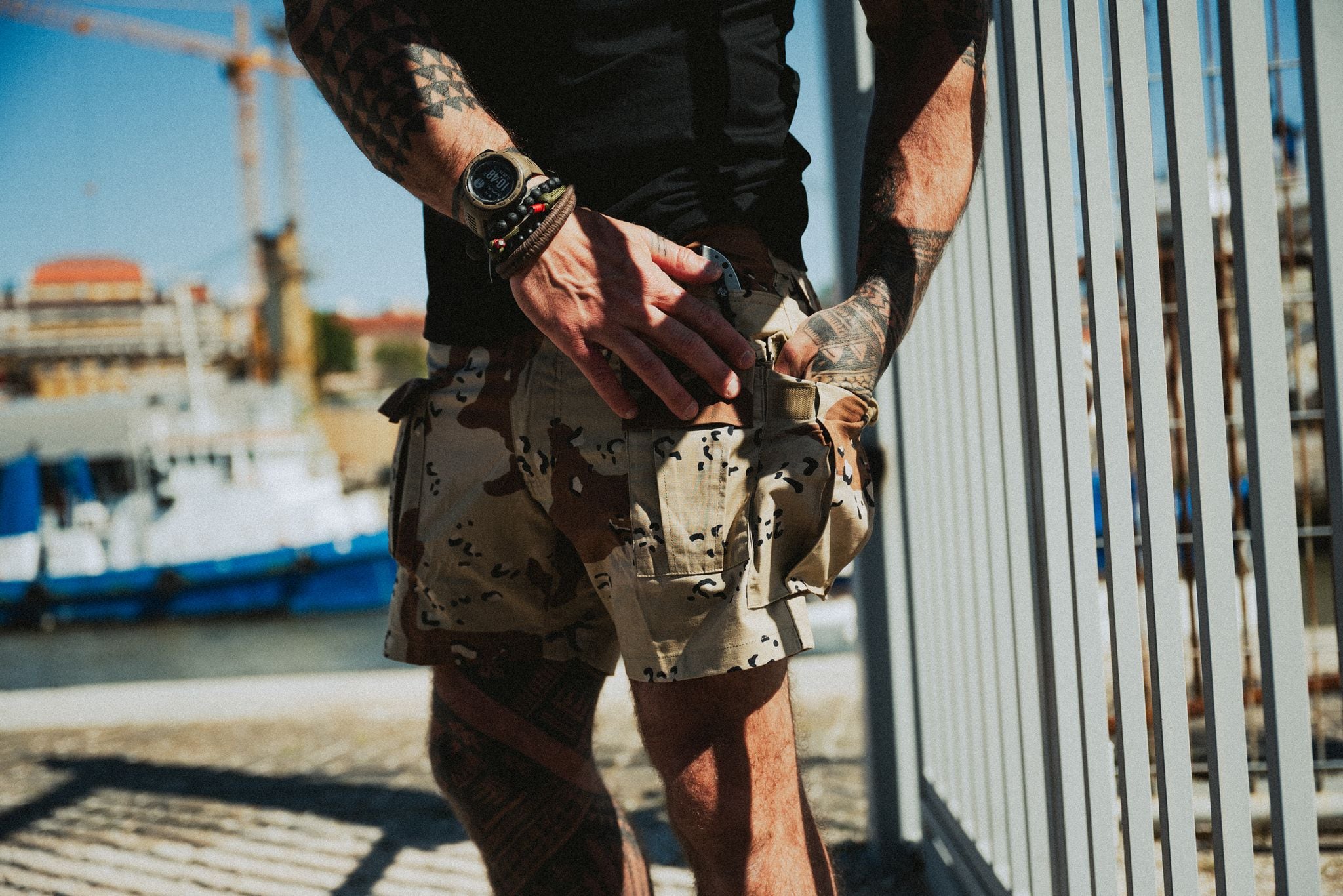 Pantaloni scurți Helikon-Tex Cargo - 6 Color Desert