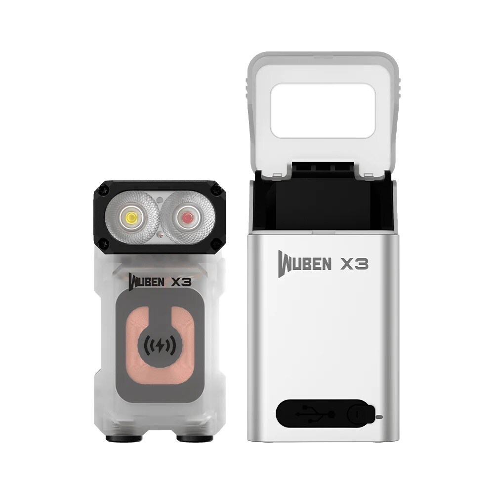 Lanternă Wuben X3 Pro White + Aluminum Charging Box - 700 lumeni