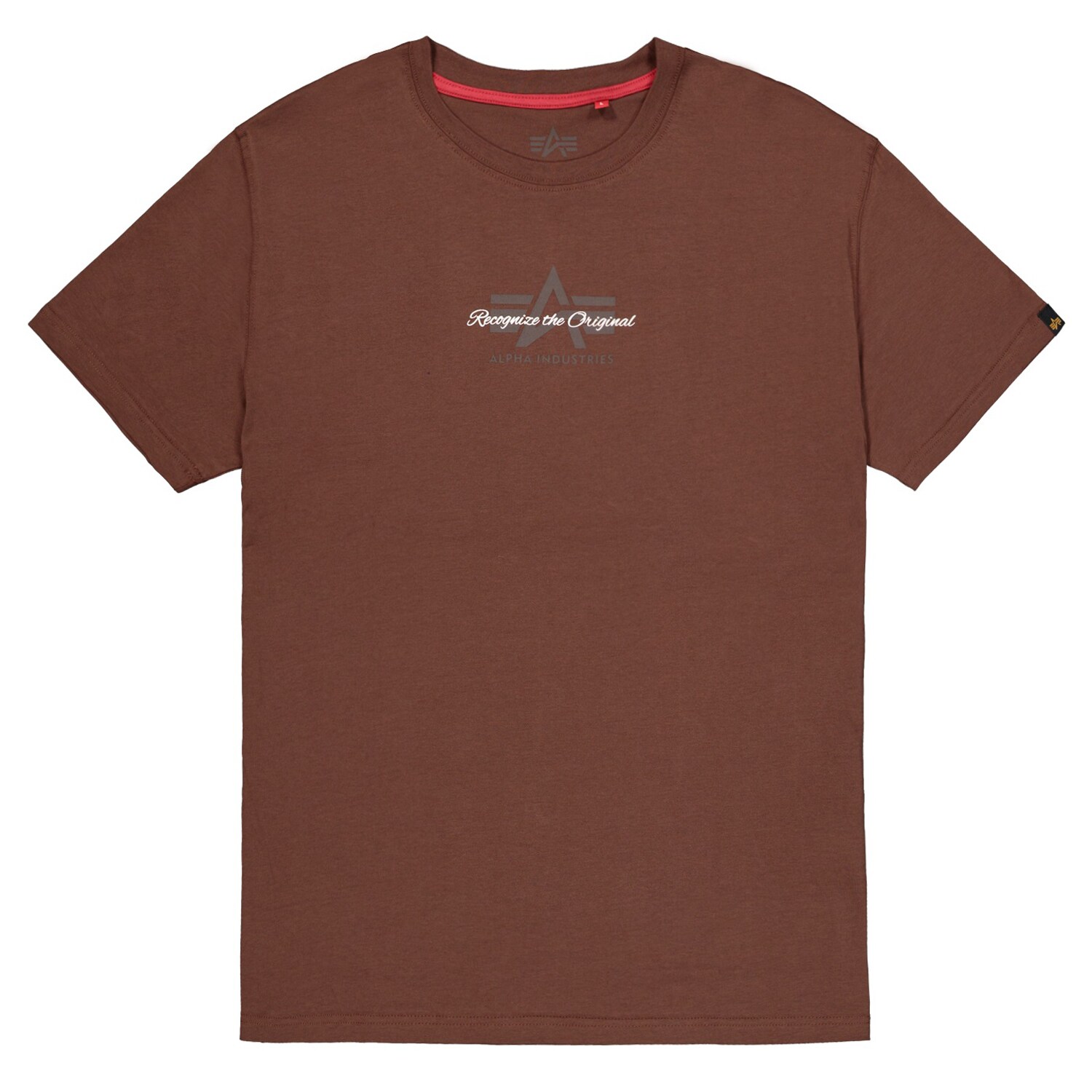 Tricou T-Shirt Alpha Industries Foam Middle Logo - Powder Brown