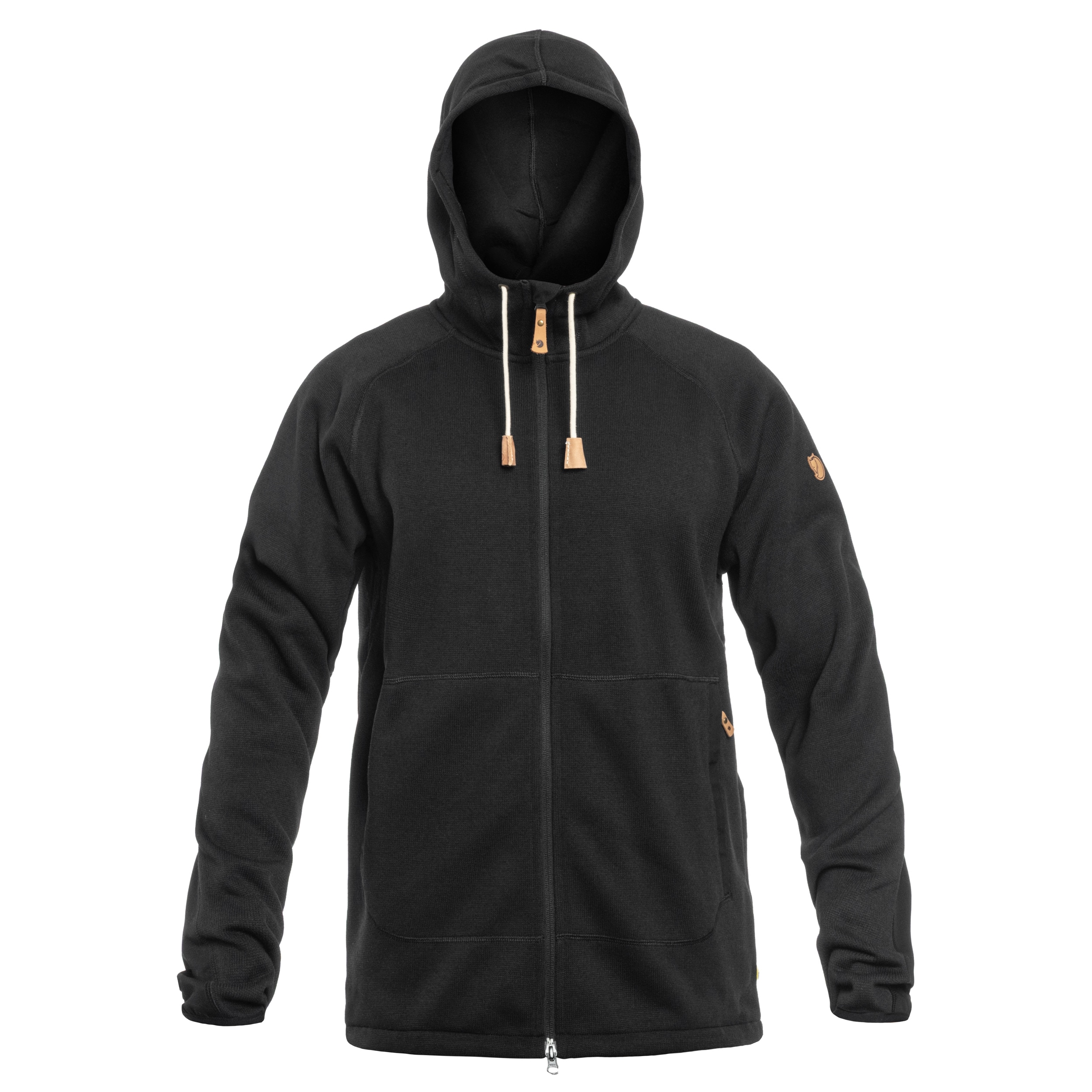 Bluză Polar Fjallraven Ovik Fleece Hoodie - Black