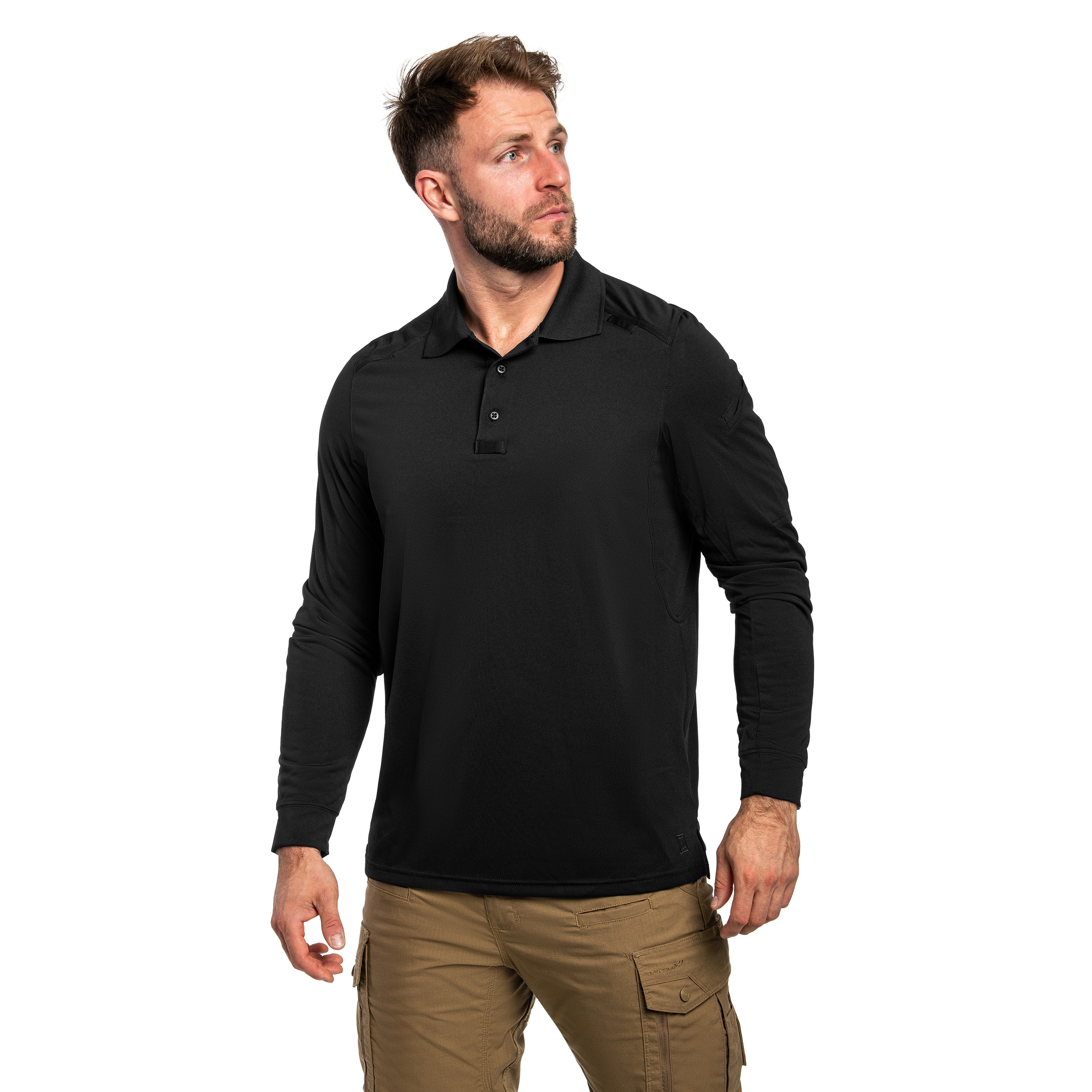 Tricou polo 5.11 Helios Long Sleeve - Black