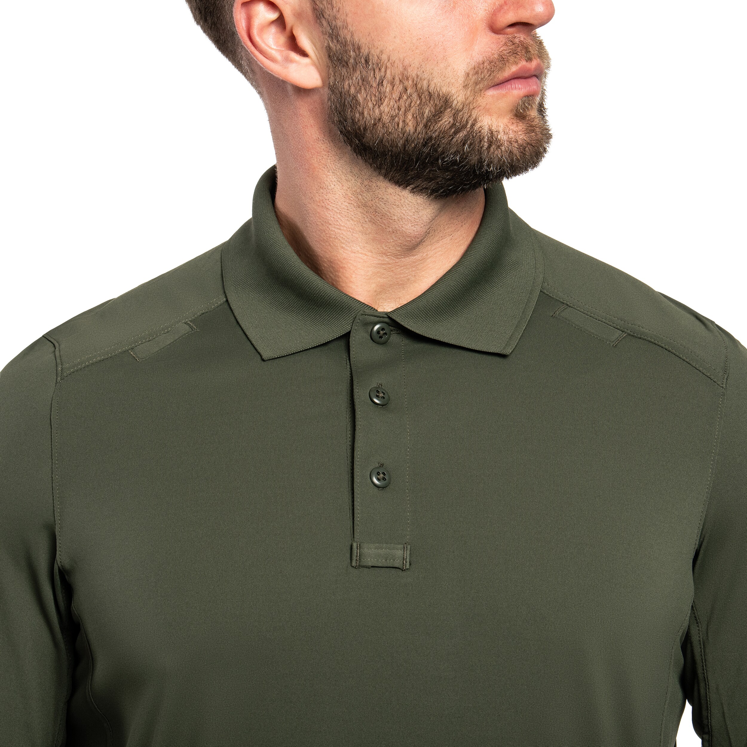 Tricou polo 5.11 Helios Long Sleeve - TDU Green