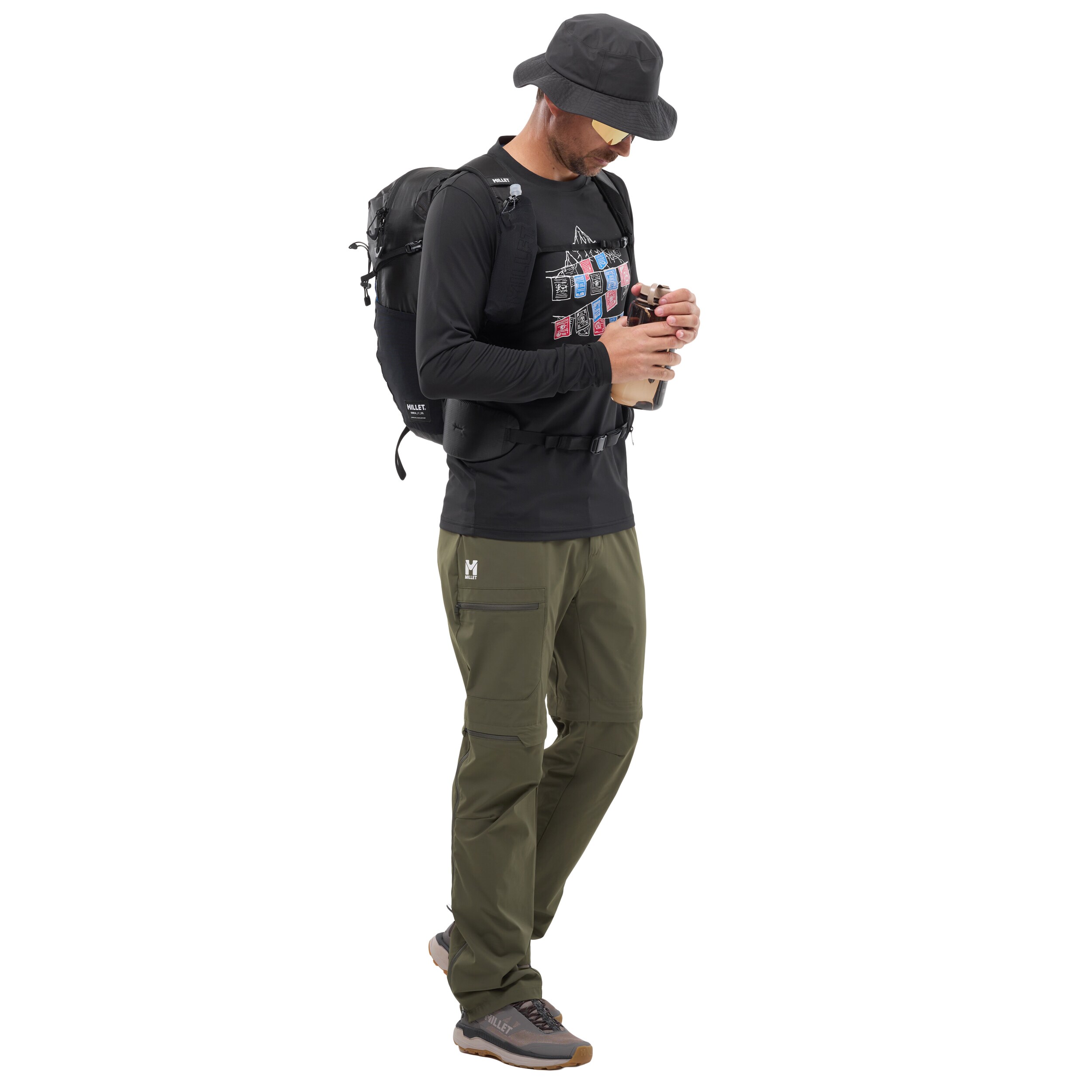 Pantaloni Millet Ubic Stretch Zip Off - Khaki