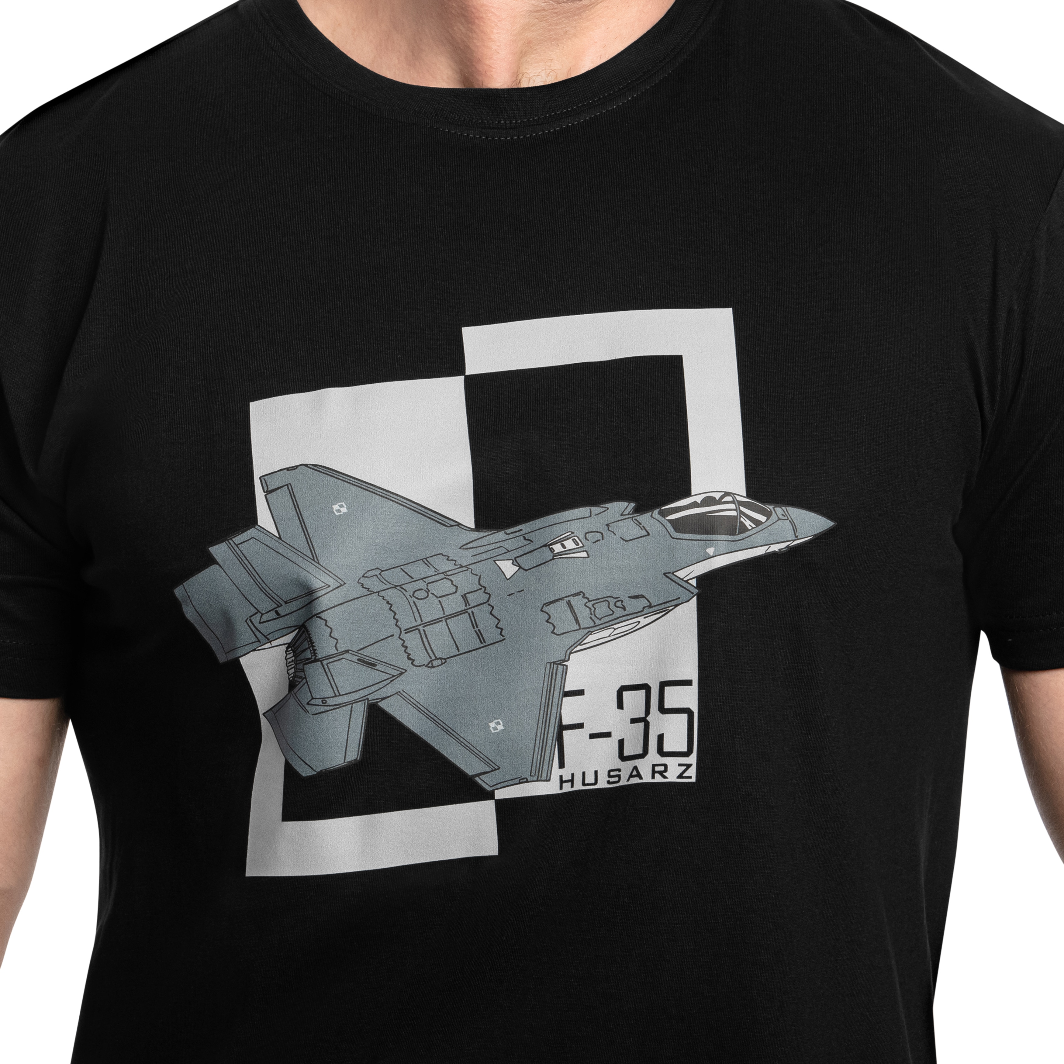 Tricou T-Shirt F-35 Husarz - Black