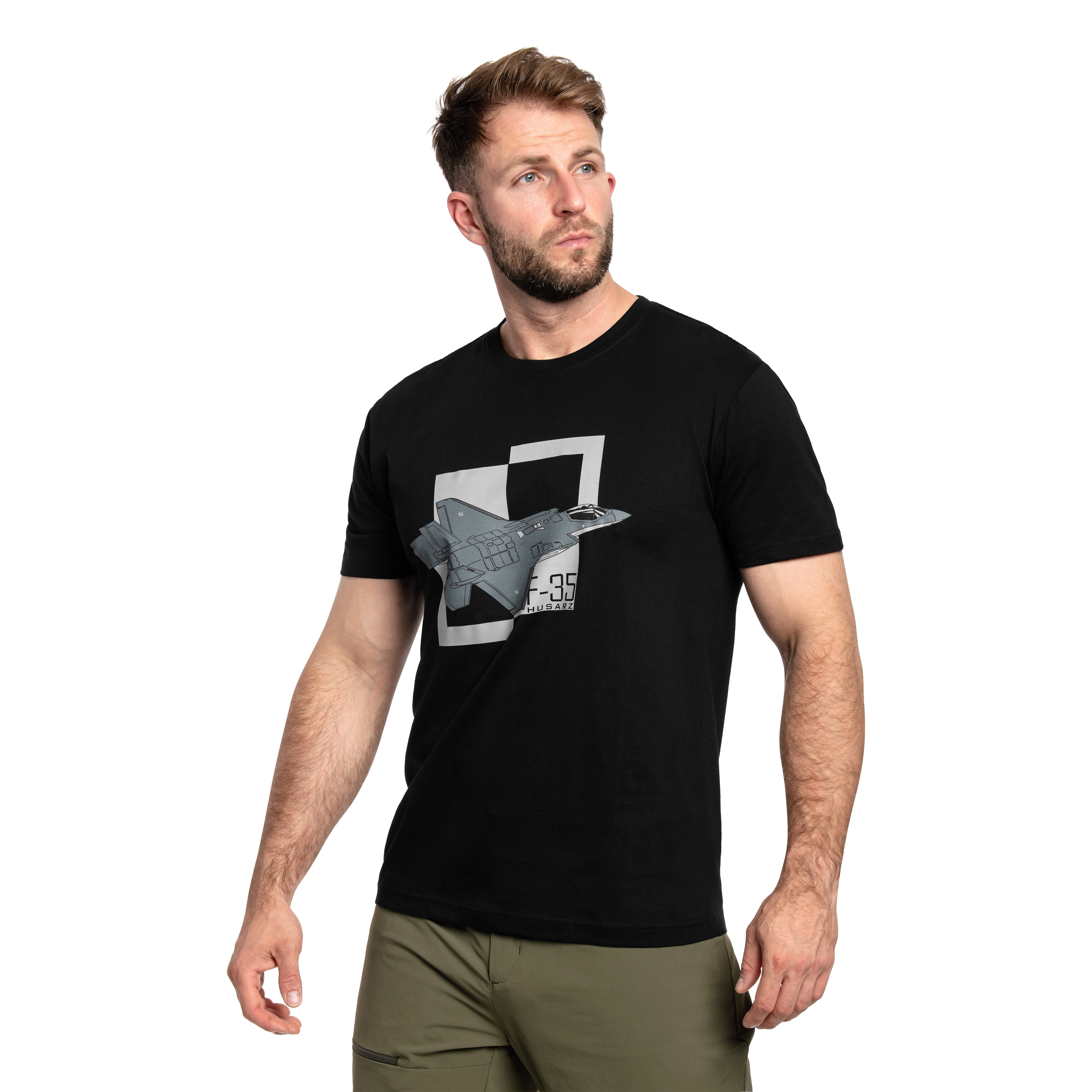 Tricou T-Shirt F-35 Husarz - Black